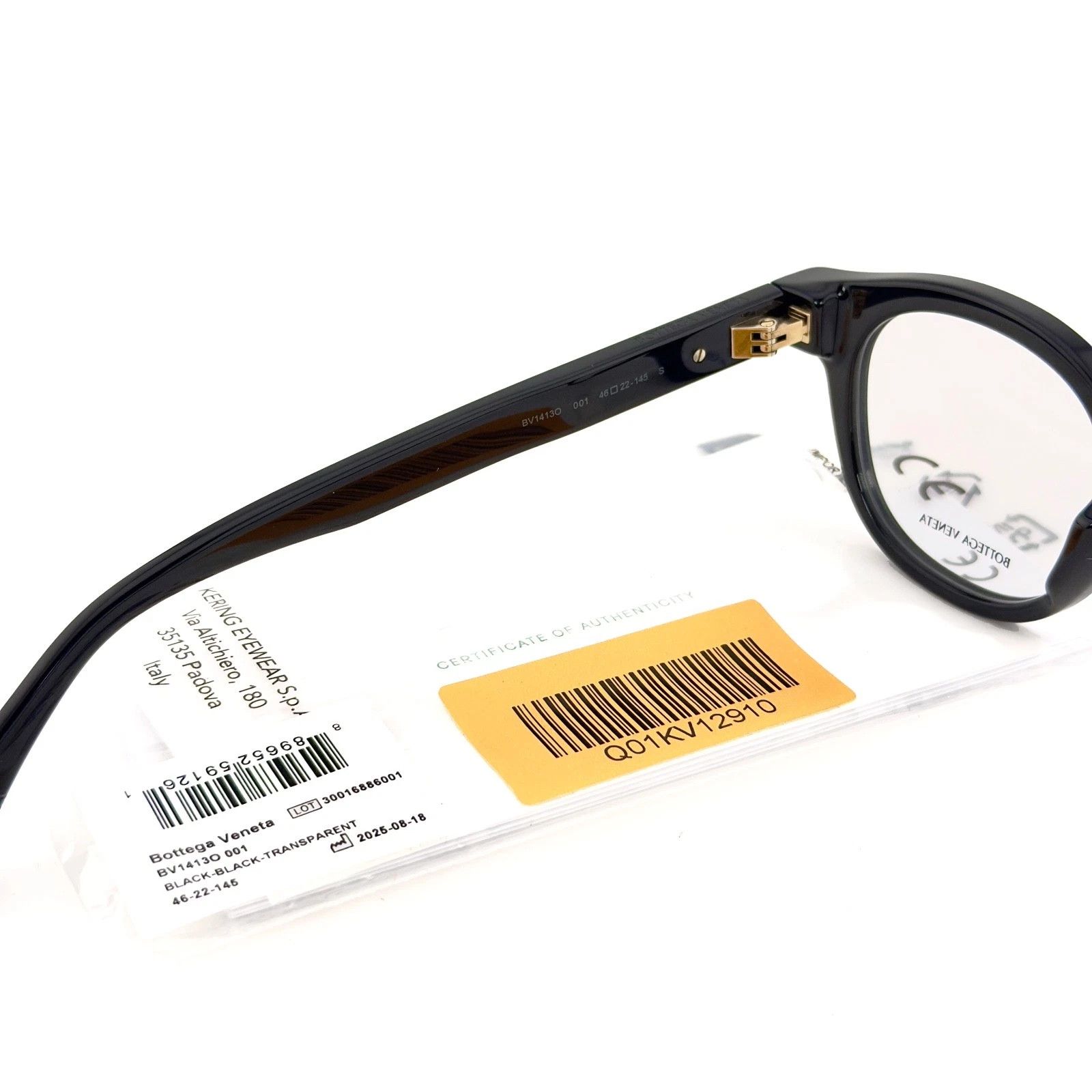 Bottega Veneta BOTTEGA VENETA MITRE 1413 BV1413O Optical Eyeglasses 001 Size ONE SIZE - 6 Thumbnail