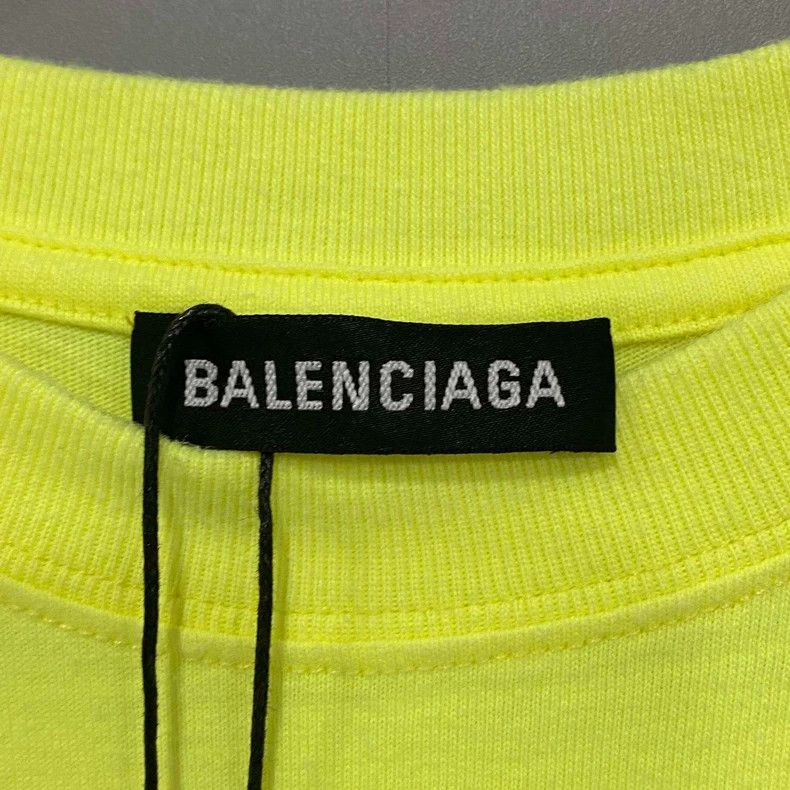 Balenciaga Balenciaga Fluorescent Yellow Coke Logo T-Shirt Size US XS / EU 42 / 0 - 5 Thumbnail