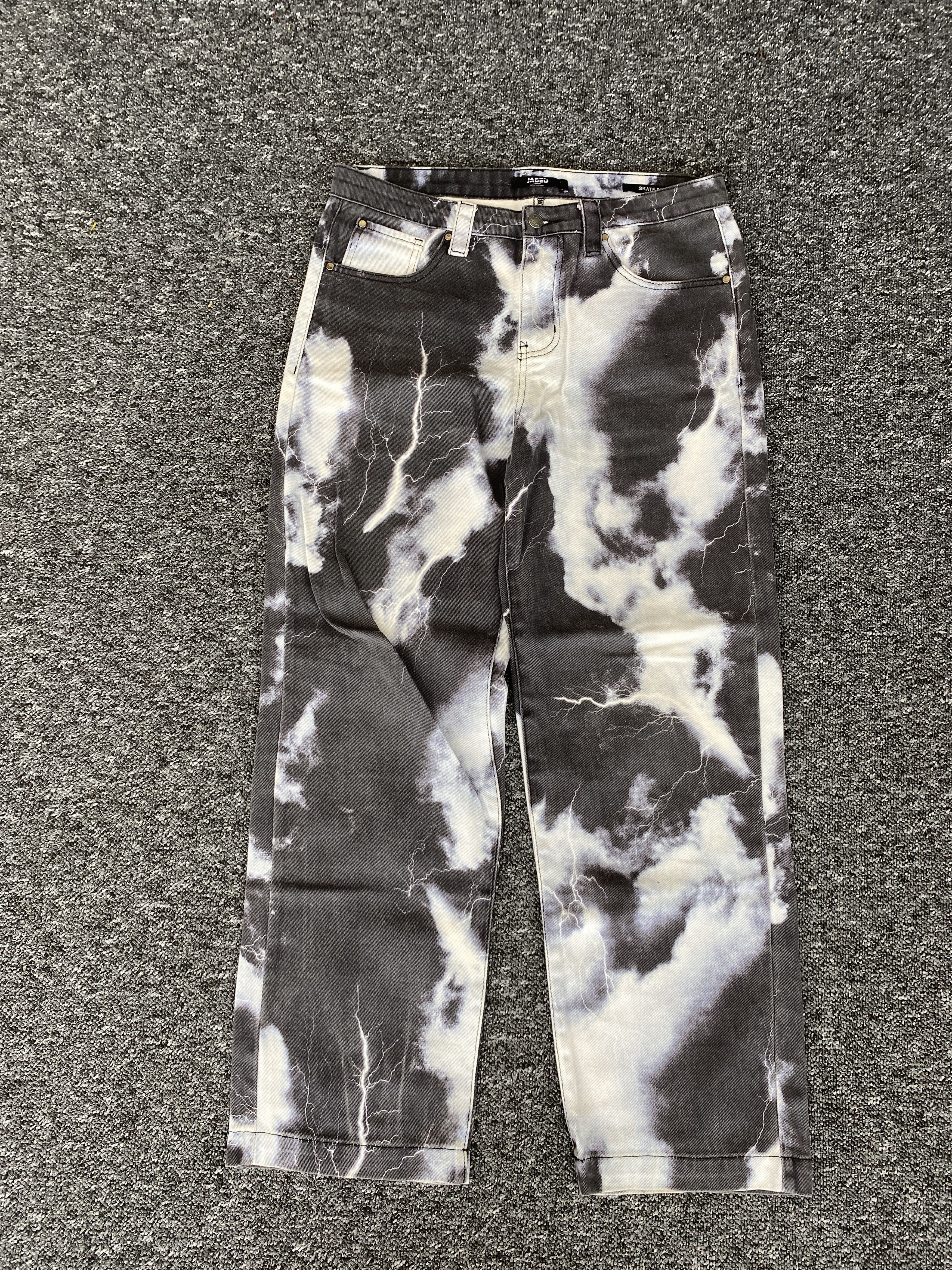 Jaded London Jaded London pants lightning white w32 l30 skate fit 