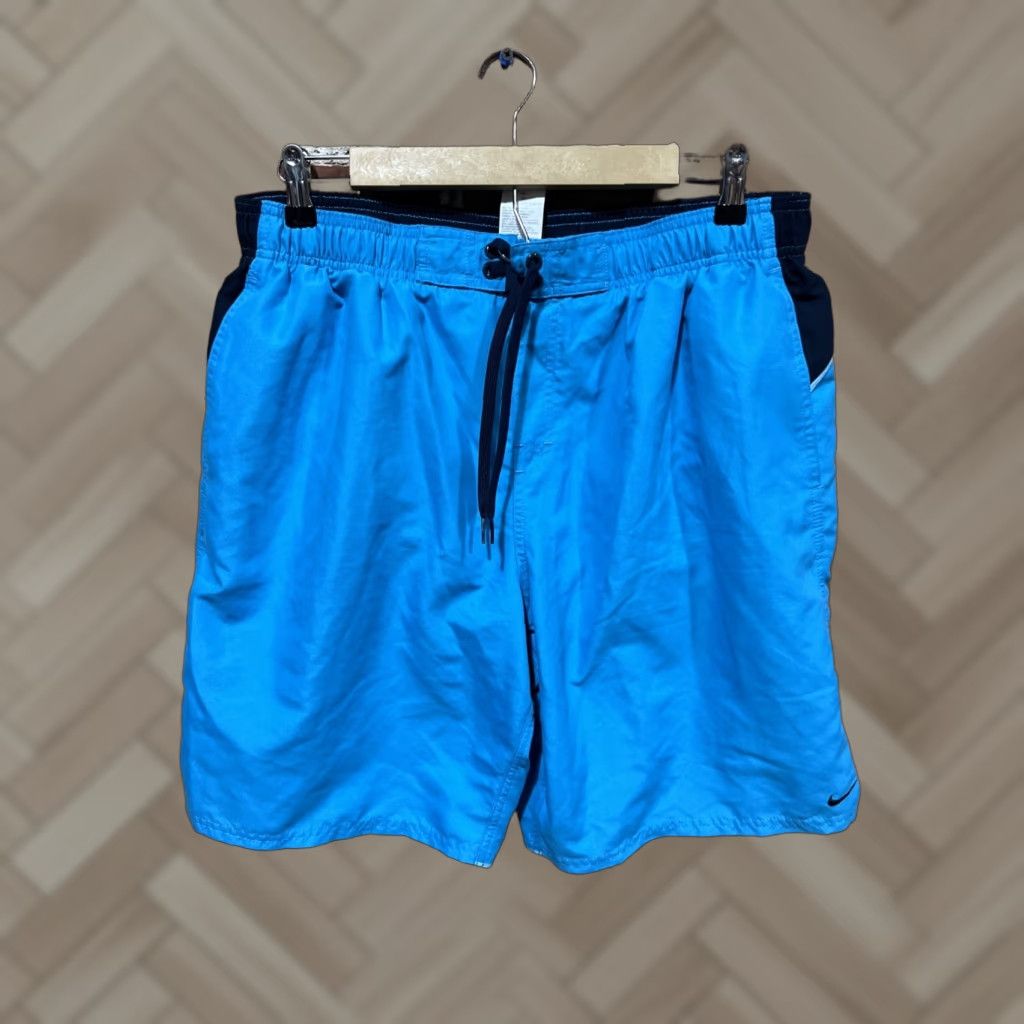 Nike Nike Men’s Swim Trunks Shorts XL Solid Blue Drawstring Pockets Size US 36 / EU 52 - 1 Thumbnail