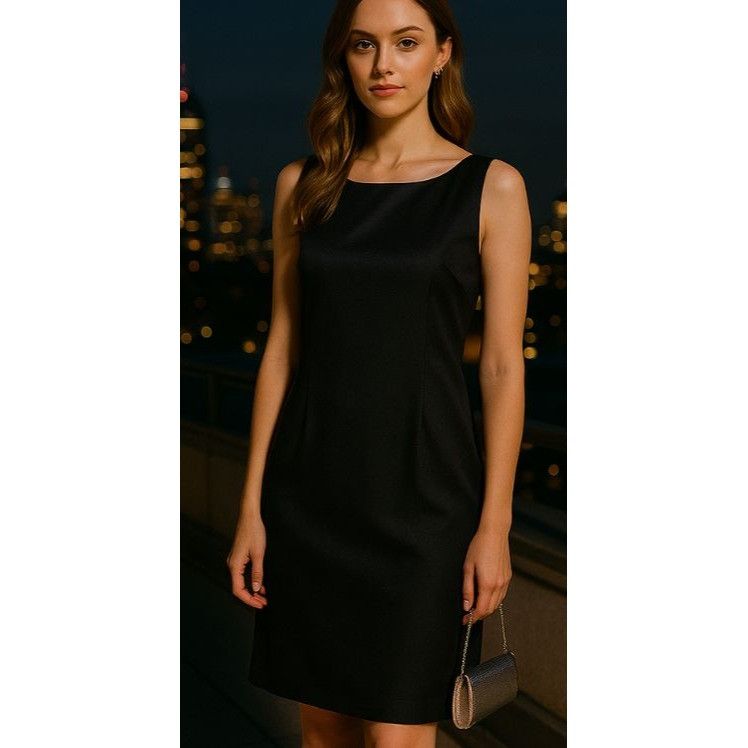 MAGGY LONDON Maggy London Womens Silk Dress Black 14 quiet luxury weddin Size XL / US 12-14 / IT 48-50 - 2 Thumbnail