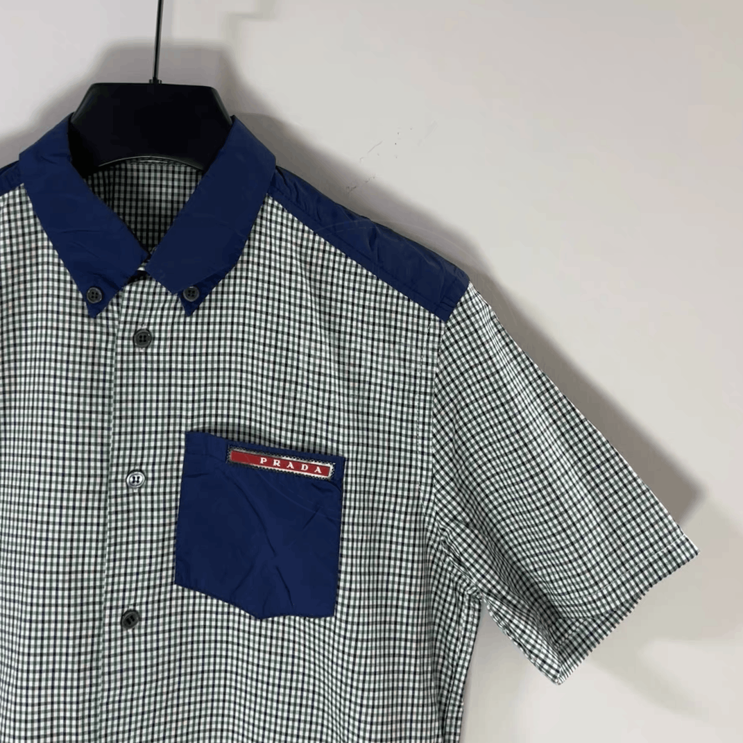 Prada Sz 39 Prada Plaid Joint Red Label Shirt Size US M / EU 48-50 / 2 - 3 Thumbnail
