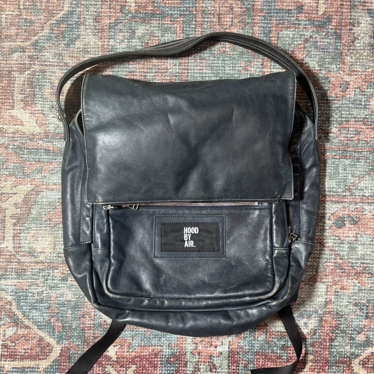 Hood By Air HBA Black Leather Messanger Bag Zippers Size ONE SIZE - 1 Thumbnail