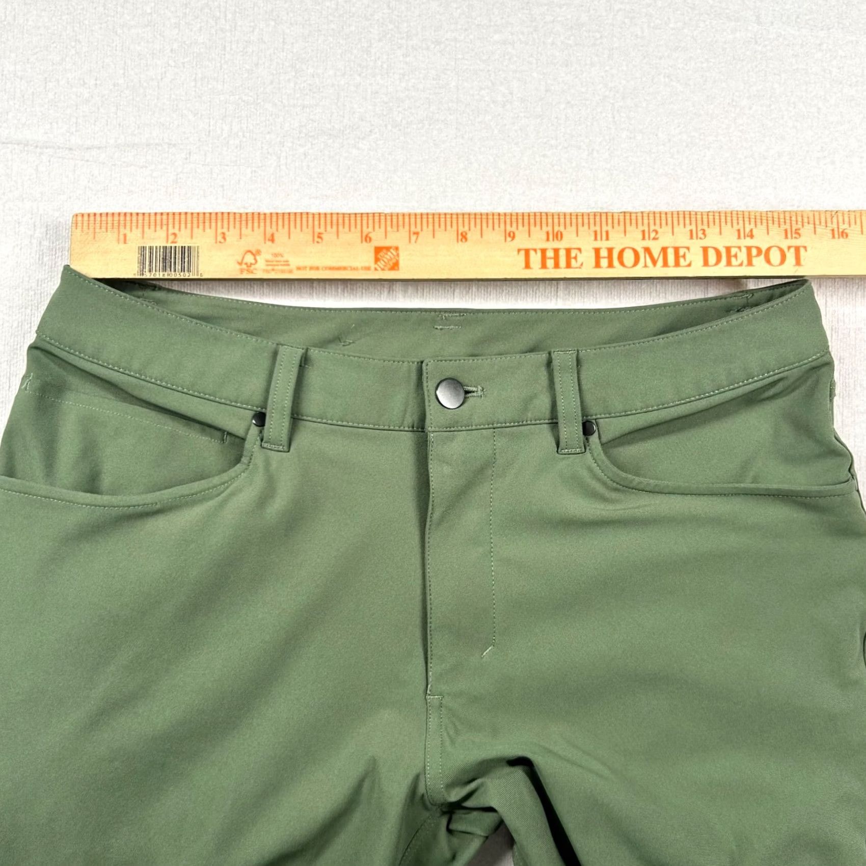 Lululemon Lululemon Mens Commission Slim Fit Pants 31 Warpstreme Army Green Size US 31 - 7 Thumbnail