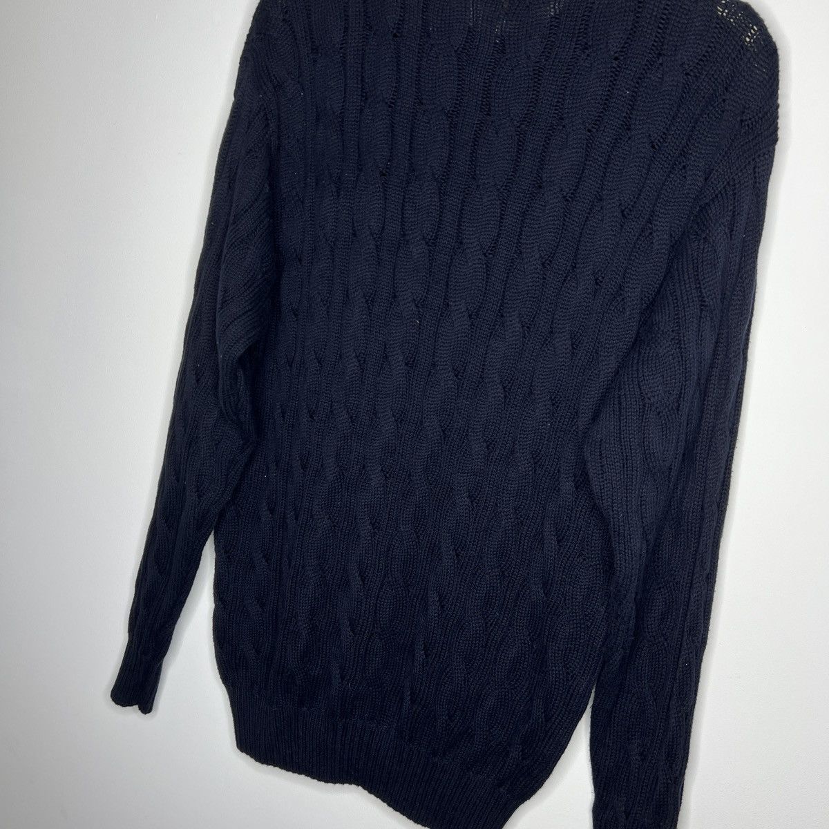 Loro Piana Loro Piana Cable Knitwear Jumper Sweater Navy Classic Luxury Size US M / EU 48-50 / 2 - 11 Thumbnail