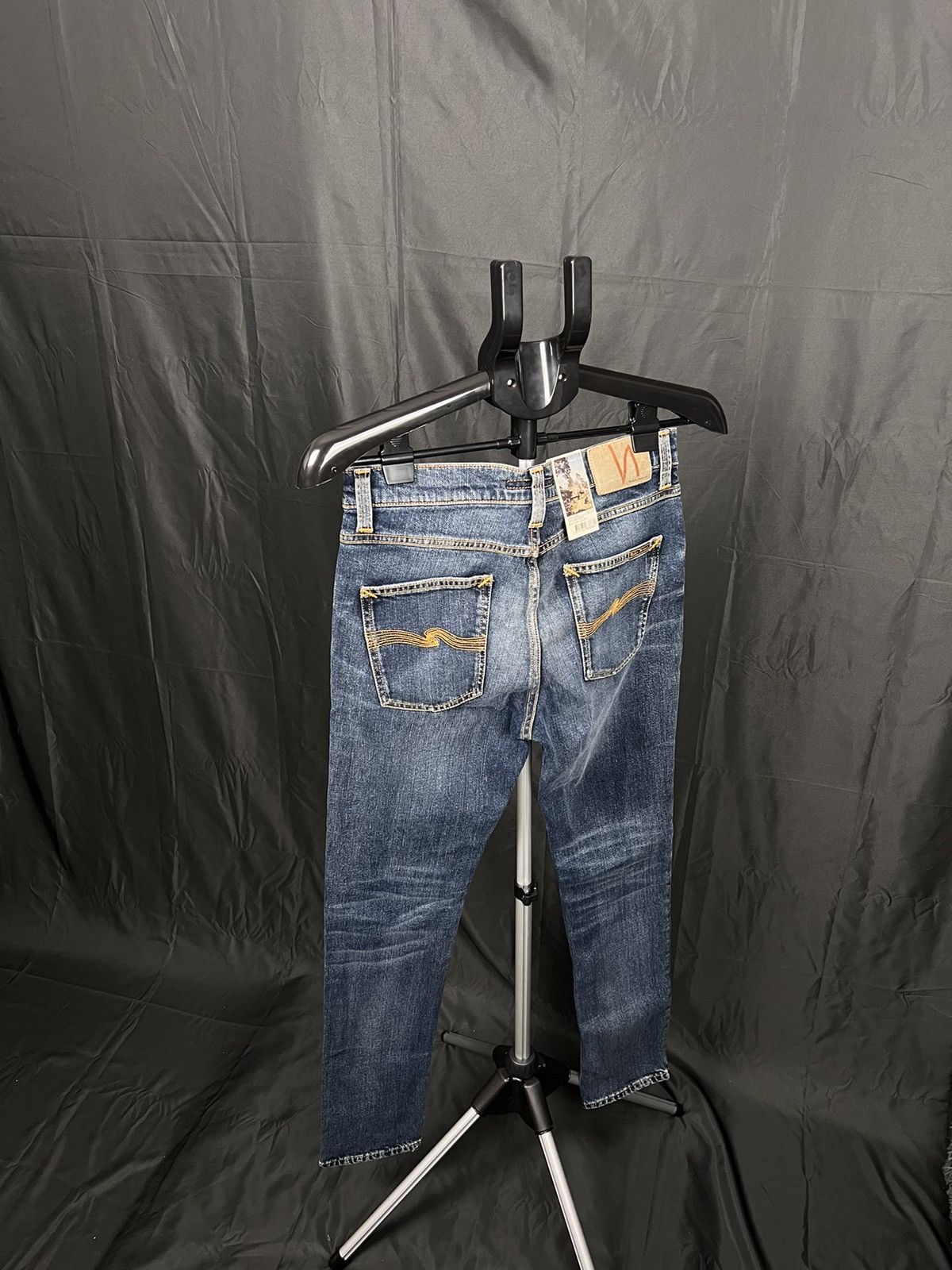 Designer × Nudie Jeans 🔴 DSWT SAMPLE Nudie jeans Lean Dean Deep Dark Indigo Size US 30 / EU 46 - 5 Thumbnail