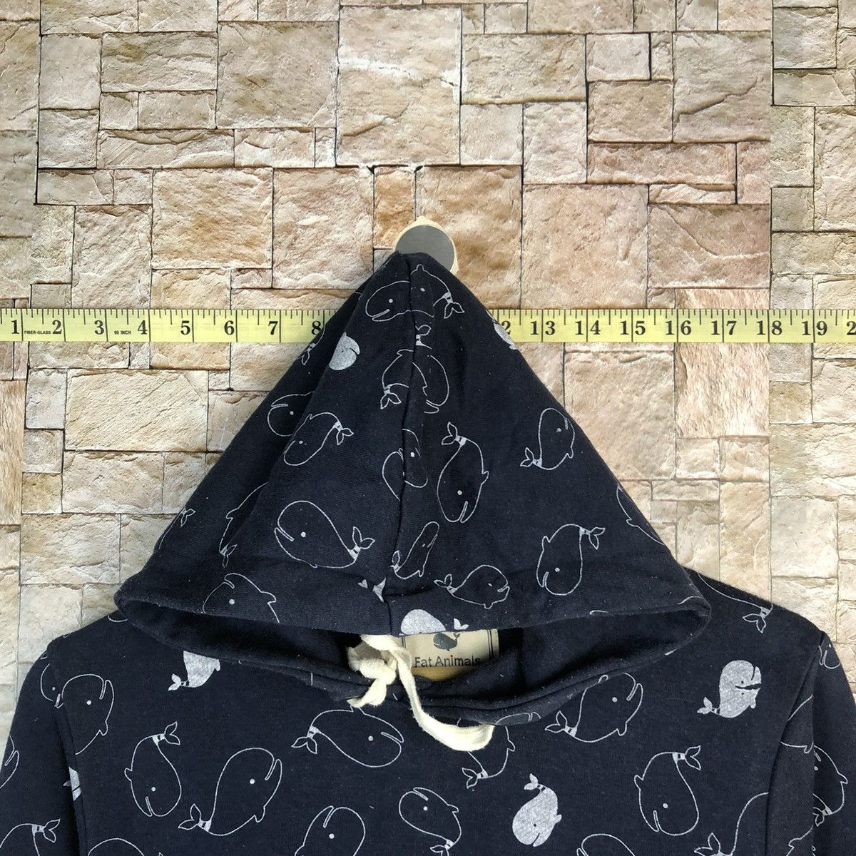 Japanese Brand Fat Animals wheel fullprint Dark Blue Hoodie #A474 Size US S / EU 44-46 / 1 - 4 Thumbnail