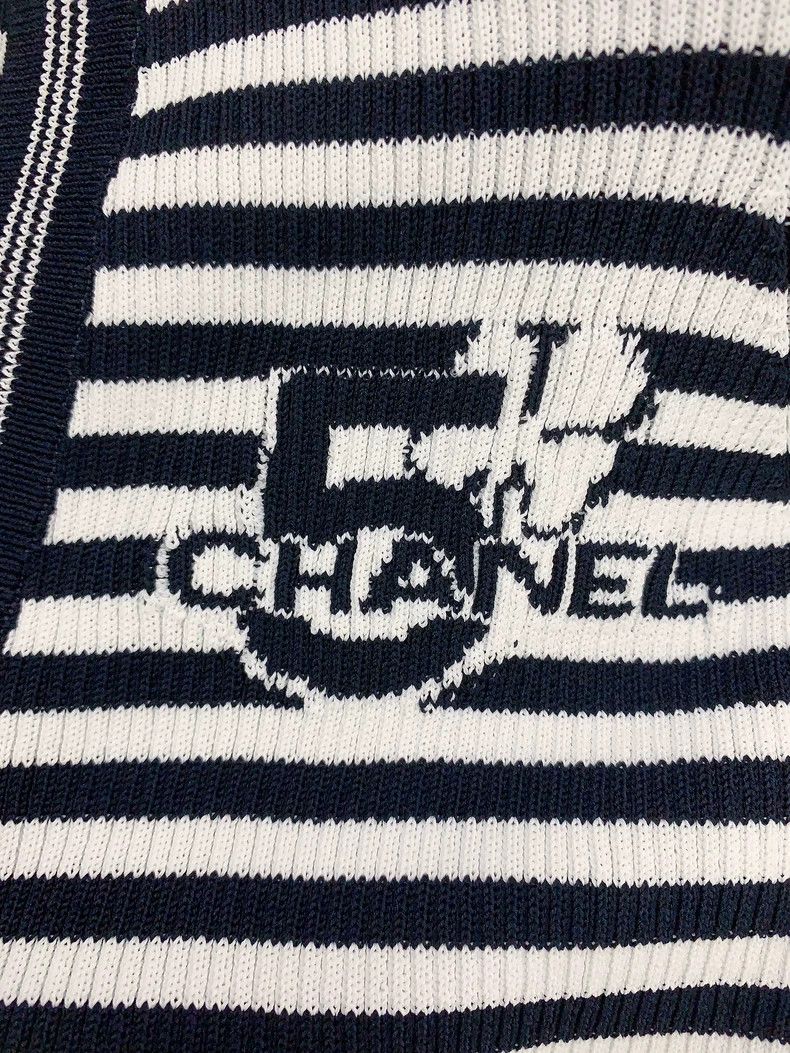 Chanel Chanel 23C striped knitted cardigan coat Size S / US 4 / IT 40 - 4 Thumbnail