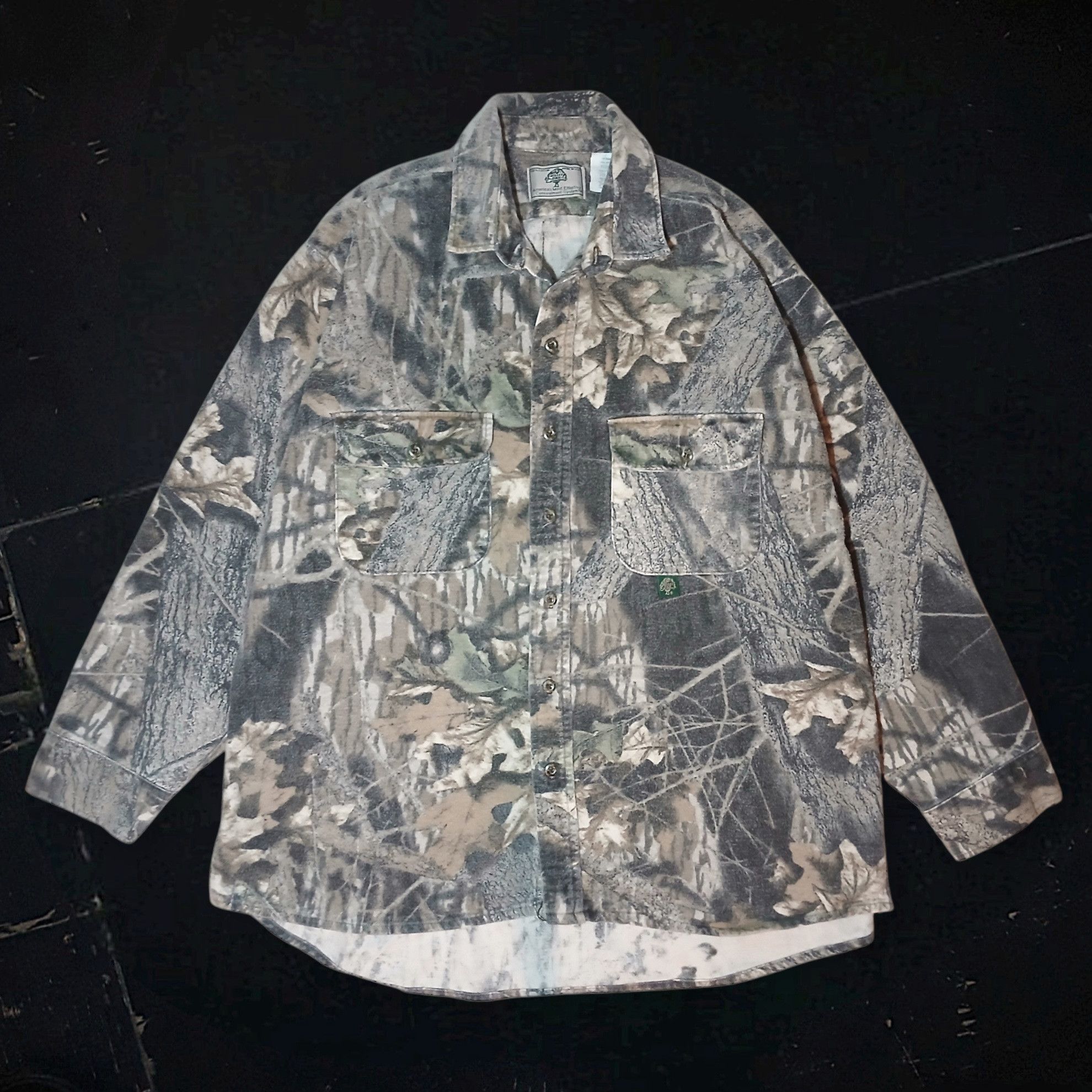 Mossy Oaks Vintage 80s Mossy Oak Chamois Flannel Camo Shirt XL USA Size US XL / EU 56 / 4 - 1 Thumbnail