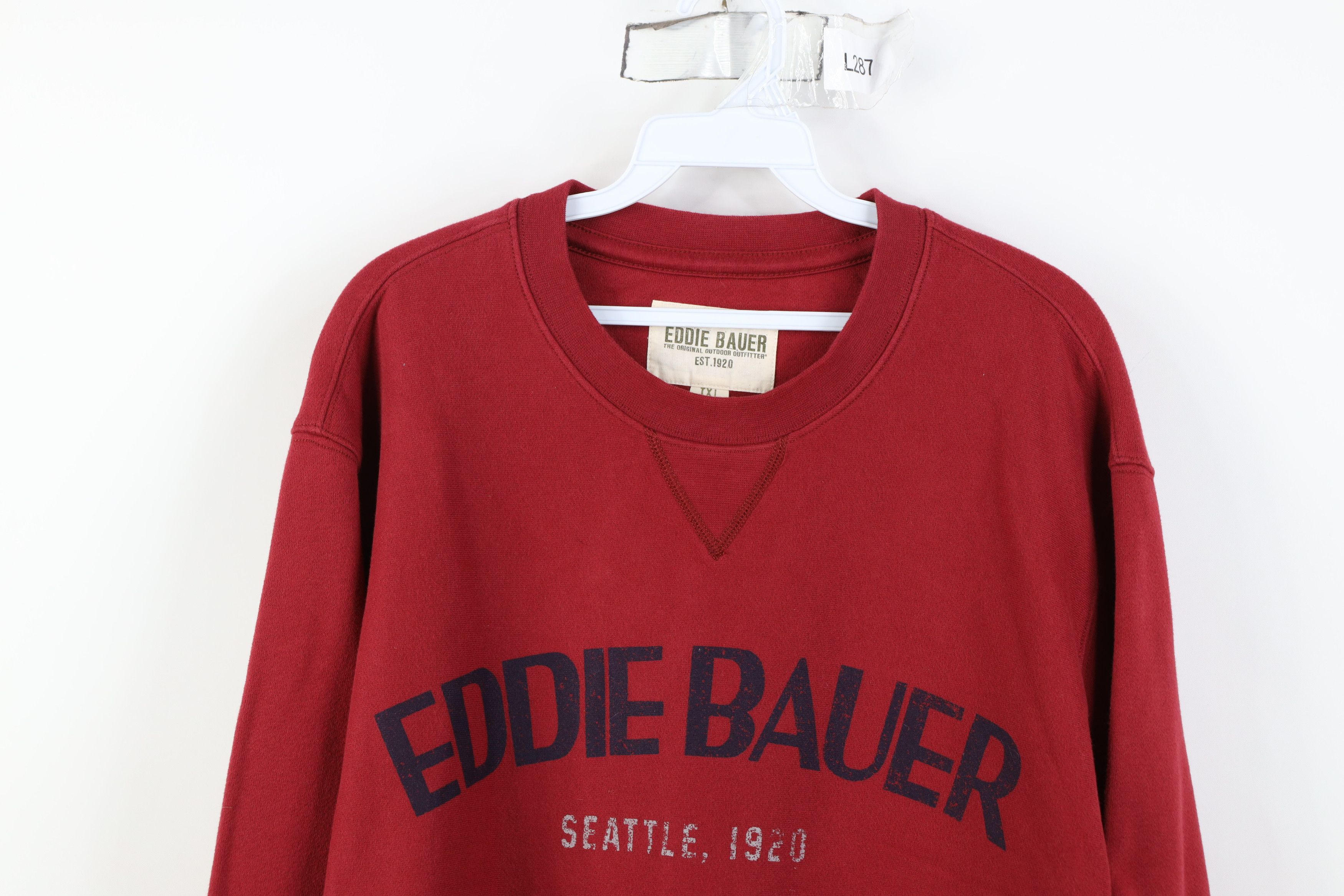 Eddie Bauer Vintage Eddie Bauer Heavyweight Crewneck Sweatshirt Red Size US XL / EU 56 / 4 - 2 Thumbnail