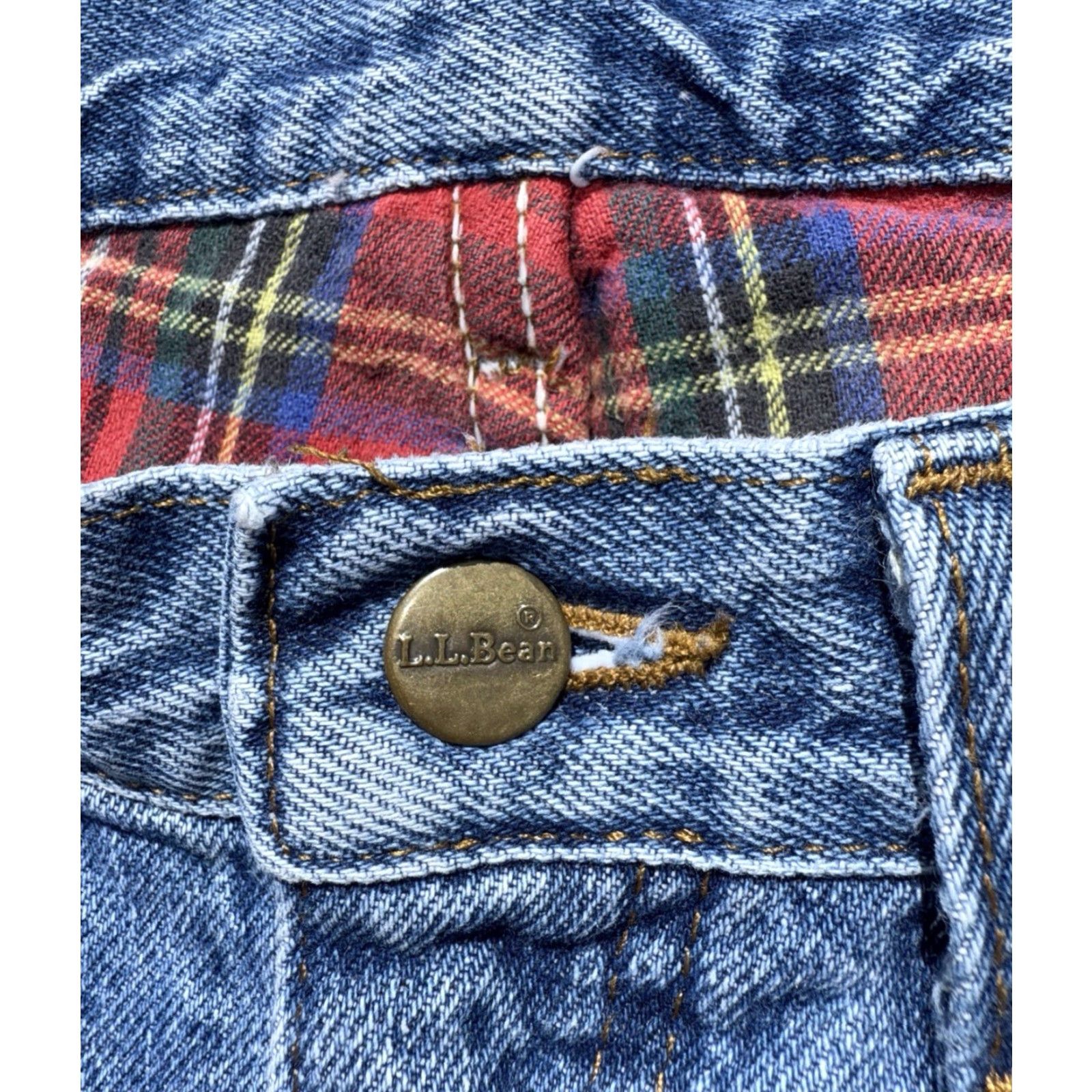 Vintage VINTAGE LL Bean Jeans Men's Denim Lined Blue 90s Made in USA Size 38 Regular Straight USA Mens Size US 38 / EU 54 - 7 Thumbnail