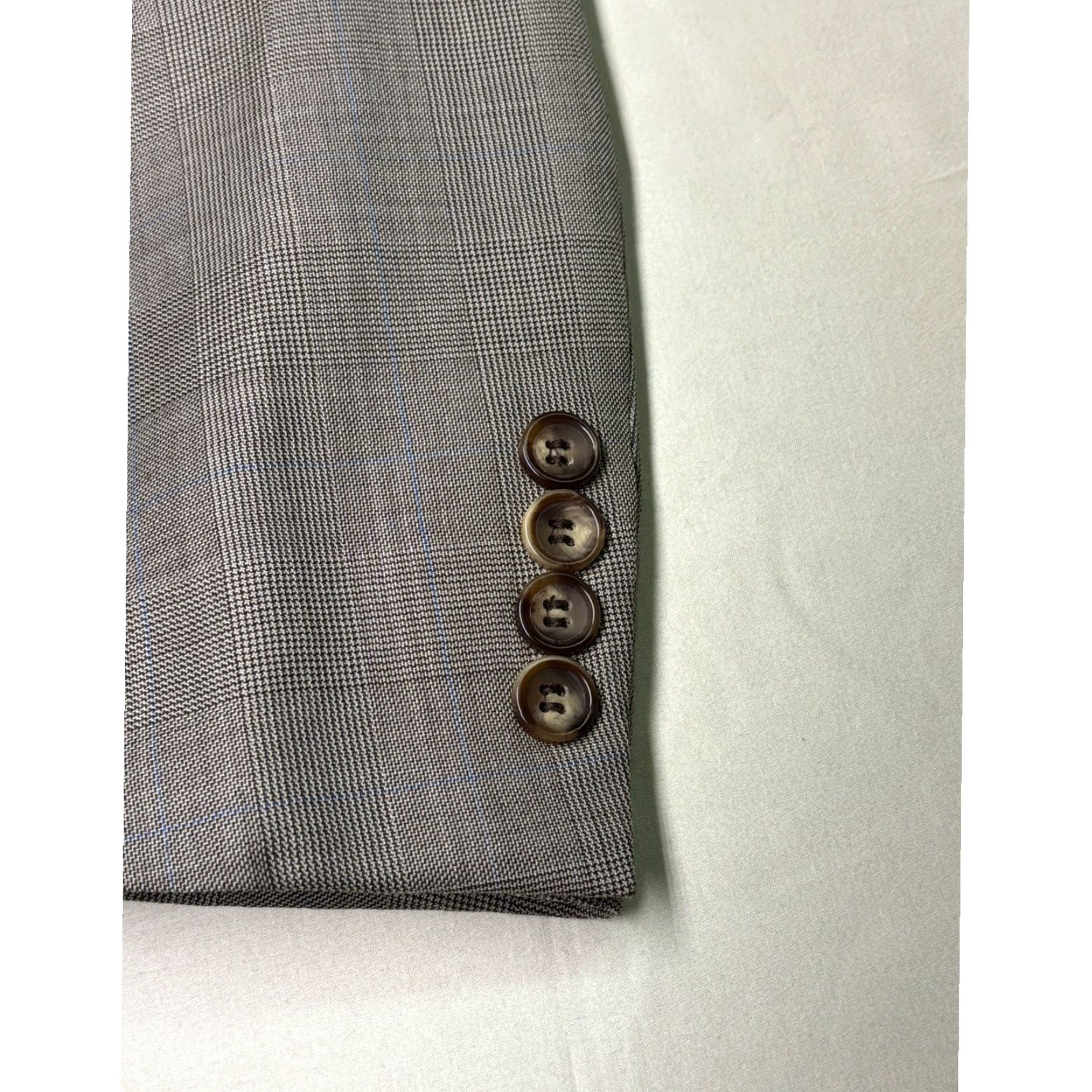 Brooks Brothers Brooks Brothers Blazer Men 42L Wool Plaid Gray 1818 Fitzgerald 1818 Blazer Italy Button Lined Tweed Suit Jacket Size 42R - 3 Thumbnail