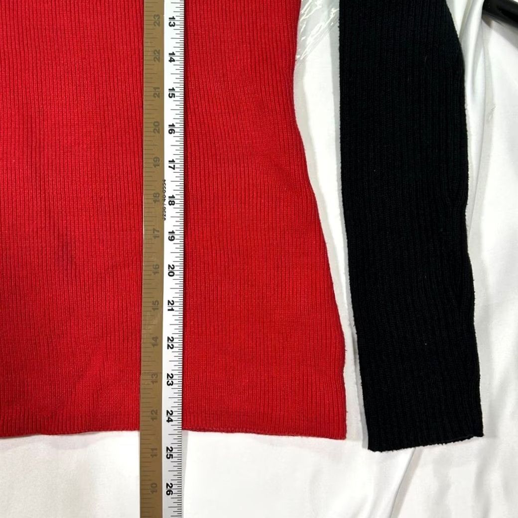 Gap VINTAGE Gap Fitted Ribbed Quarter Zip Pullover Sweater Womens Large Red Size L / US 10 / IT 46 - 6 Thumbnail