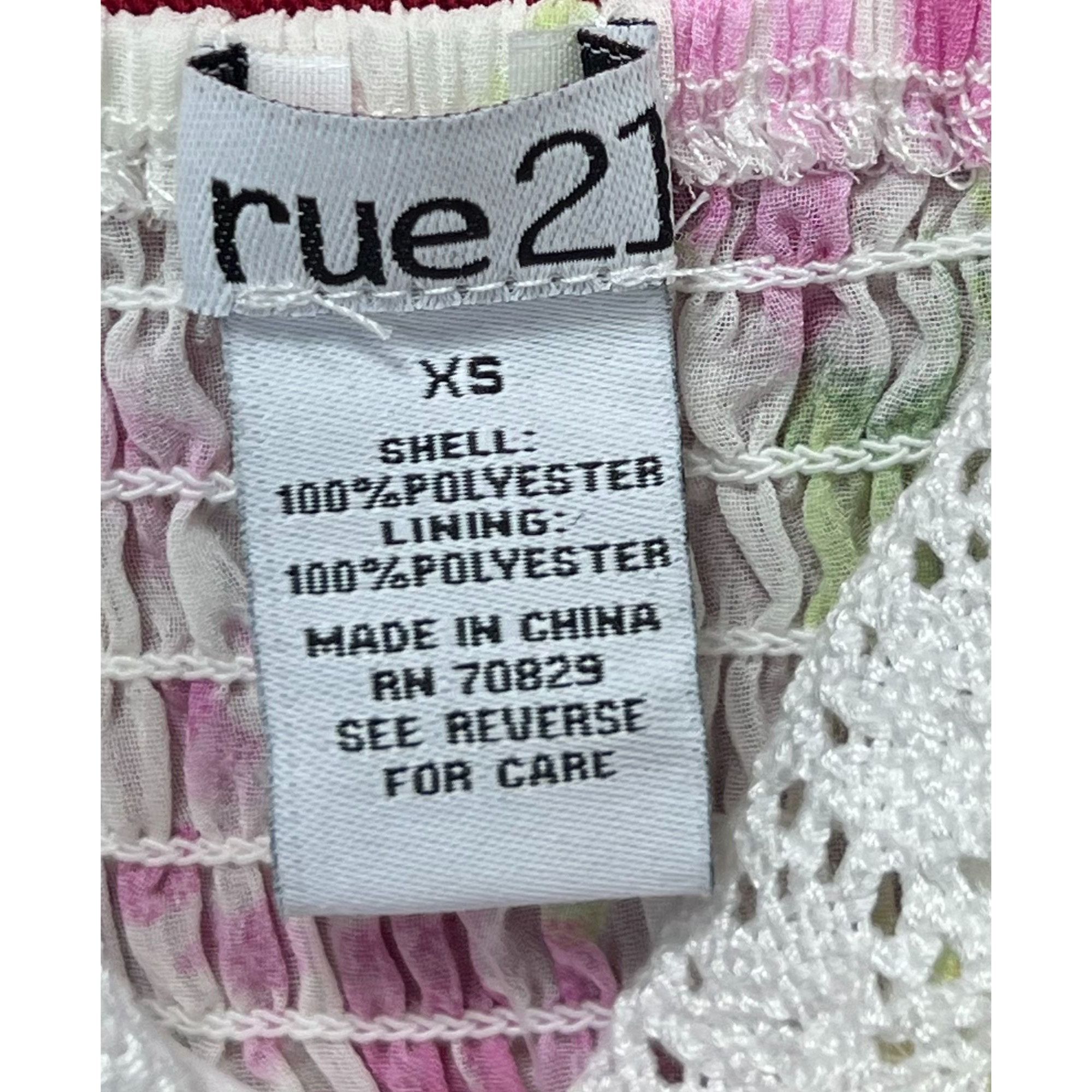 rue21 Rue 21 - Women's Summer Sleeveless High Low Hem Ruffle Flora Size XS / US 0-2 / IT 36-38 - 8 Thumbnail