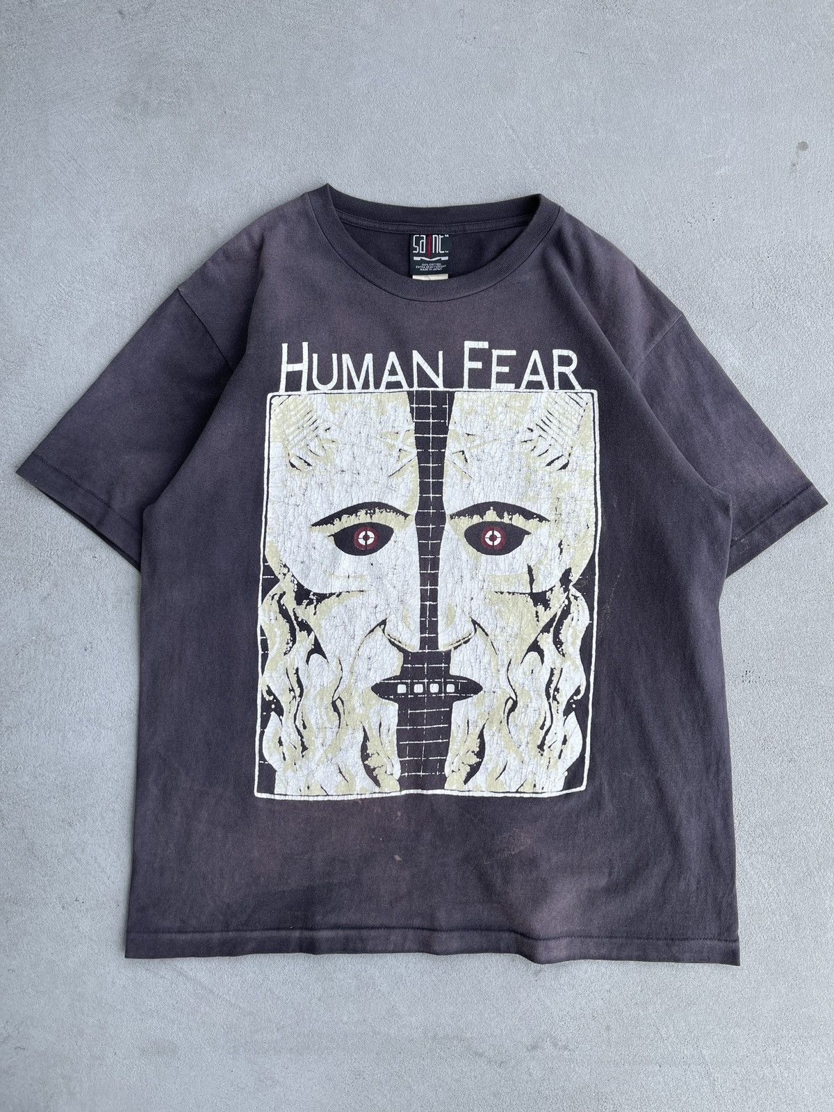 image of Archival! 2010S Saint Michael Human Fear Tee (M) in Faded Black, Men's (Size Medium)