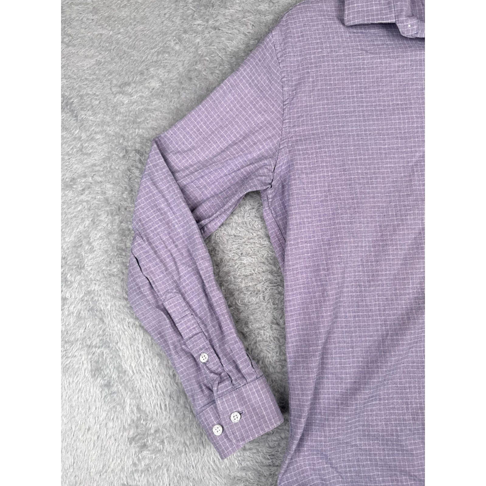 Tommy Hilfiger Tommy Hilfiger Shirt Men 15.5 Purple Plaid Button Cotton Long Sleeve Slim Fit | Button-Up | Classic Casual Wear Size US M / EU 48-50 / 2 - 6 Thumbnail