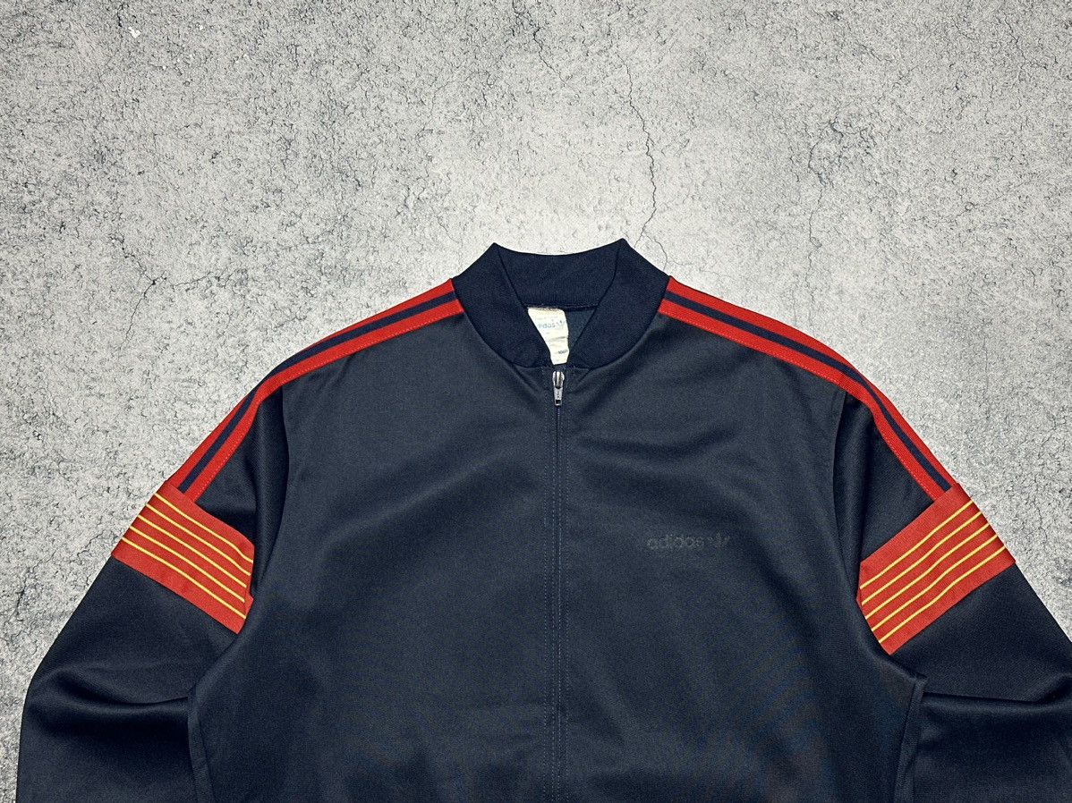 Adidas Vintage Adidas 80s Ventex Track Jacket Bomber Navy Blue Size US M / EU 48-50 / 2 - 2 Thumbnail