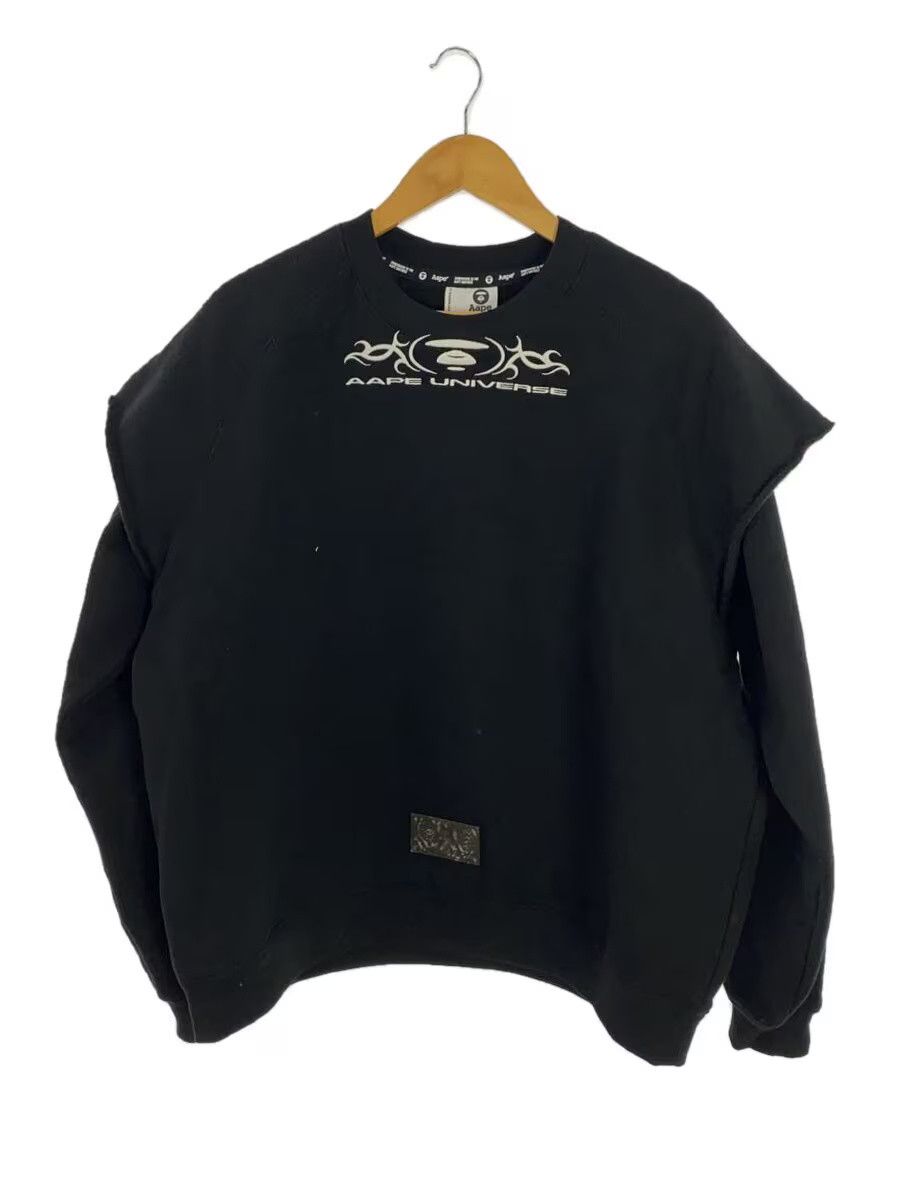 Bape A Bathing Ape Aape Faux Layered Crew Neck Cotton Sweat Black Size US S / EU 44-46 / 1 - 1 Thumbnail