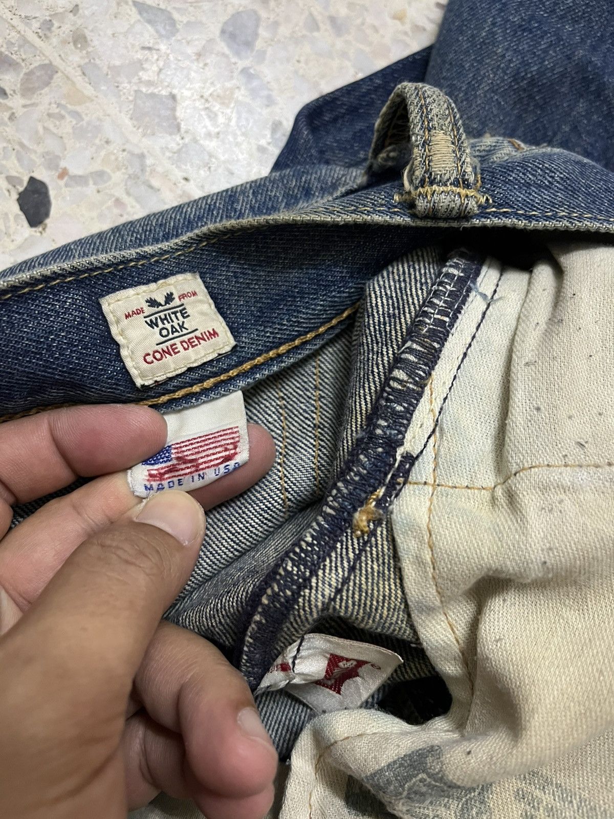 Levi's Distressed Levis 501 white oak cone denim Size US 36 / EU 52 - 10 Thumbnail