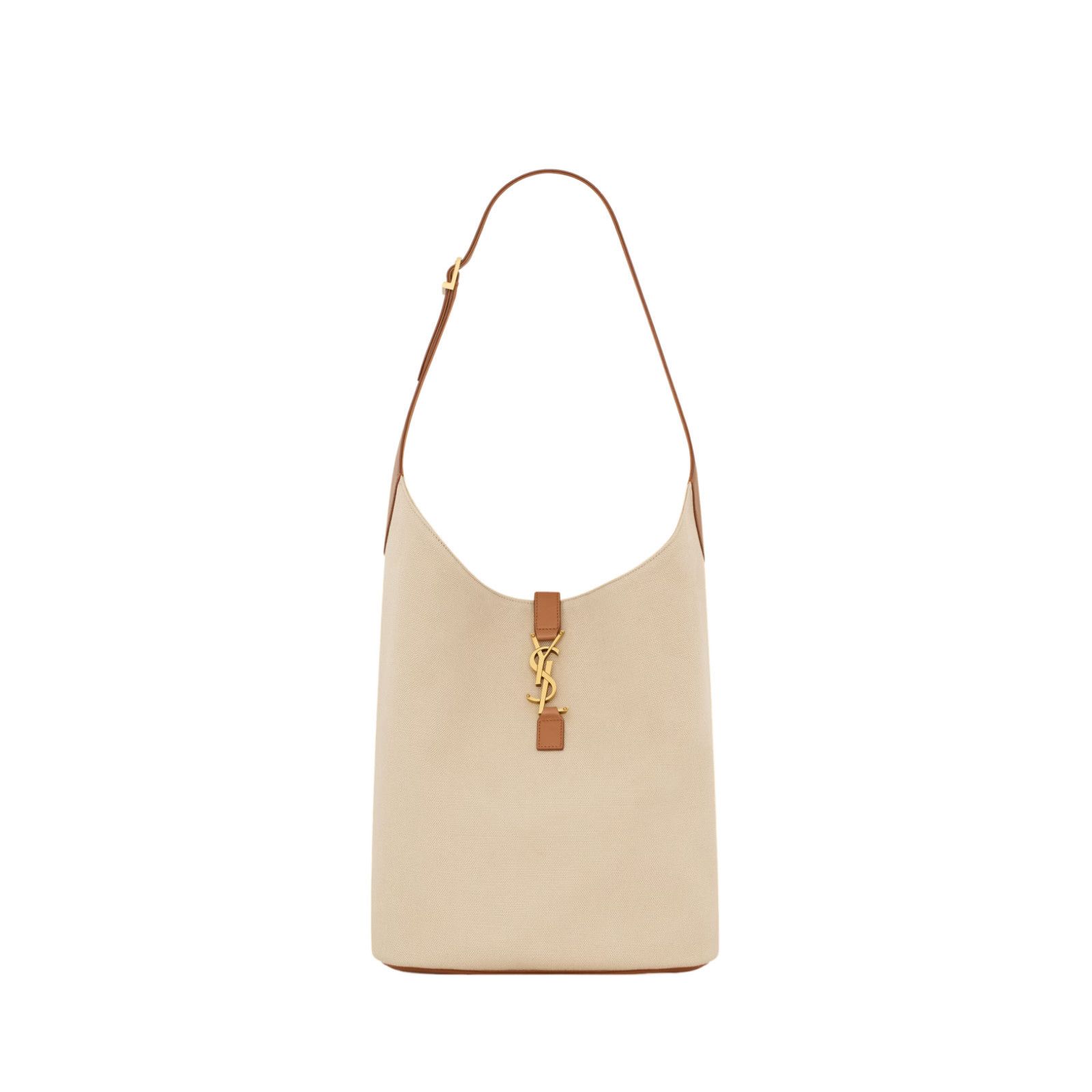 Saint Laurent Paris Saint Laurent Le 5 a 7 $3200 Desert Dust/Brick Canvas Hobo B Size ONE SIZE - 1 Thumbnail