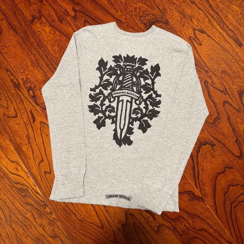 Chrome Hearts Chrome Hearts Long Sleeve Tee in Gray Size US M / EU 48-50 / 2 - 1 Thumbnail