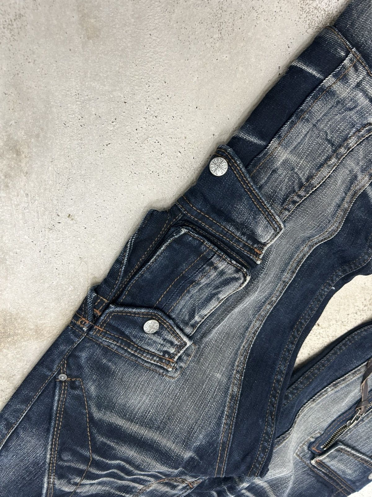 Tornado Mart Nicole Club Men Archive Mud Washed Whiskering Cargo Pocket Size US 30 / EU 46 - 12 Thumbnail