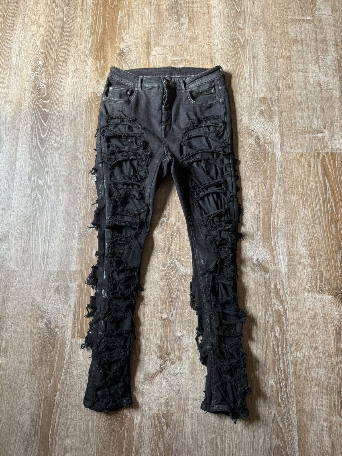 Rick Owens × Rick Owens Drkshdw Rick Owens Detroit Cut Skinny Jeans Size US 31 - 1 Thumbnail
