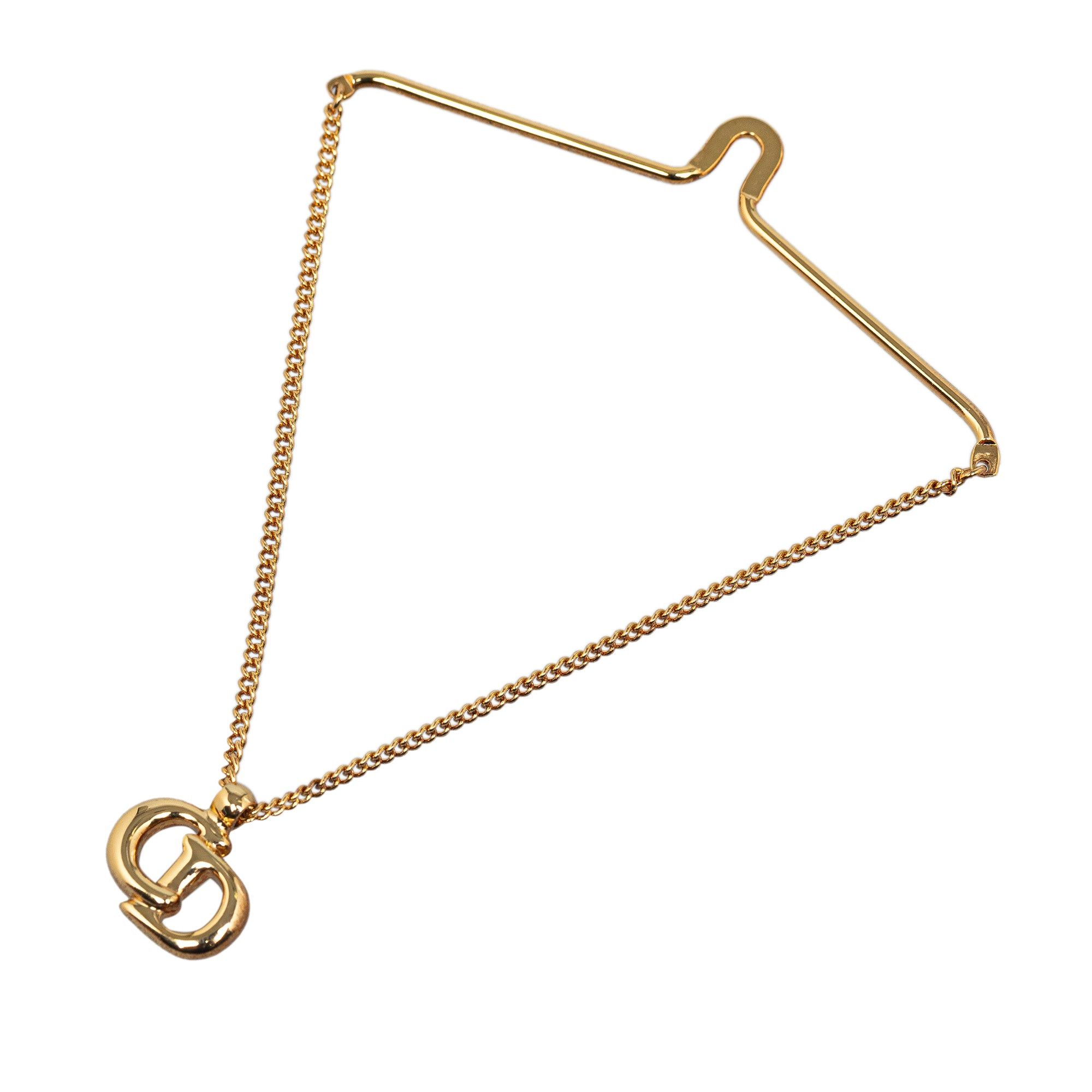 image of Dior Vintage Cd Tie Chain Other Accessories in Gold, Women's