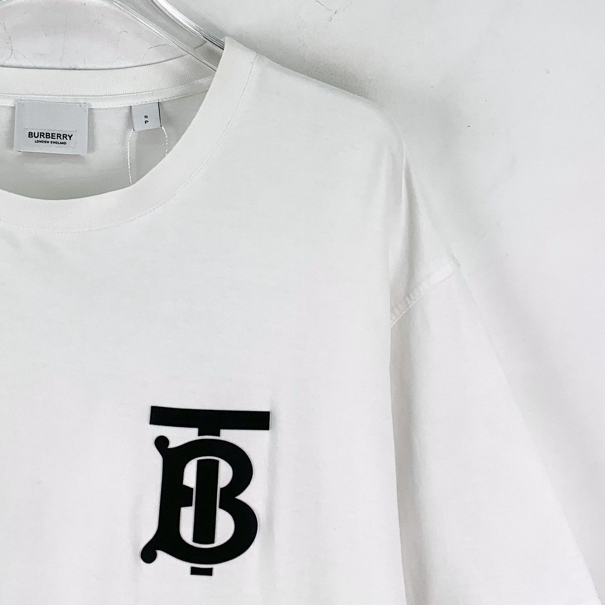 Burberry Burberry White TB Logo Cotton Crew Neck T-Shirt K26WX Size US S / EU 44-46 / 1 - 3 Thumbnail