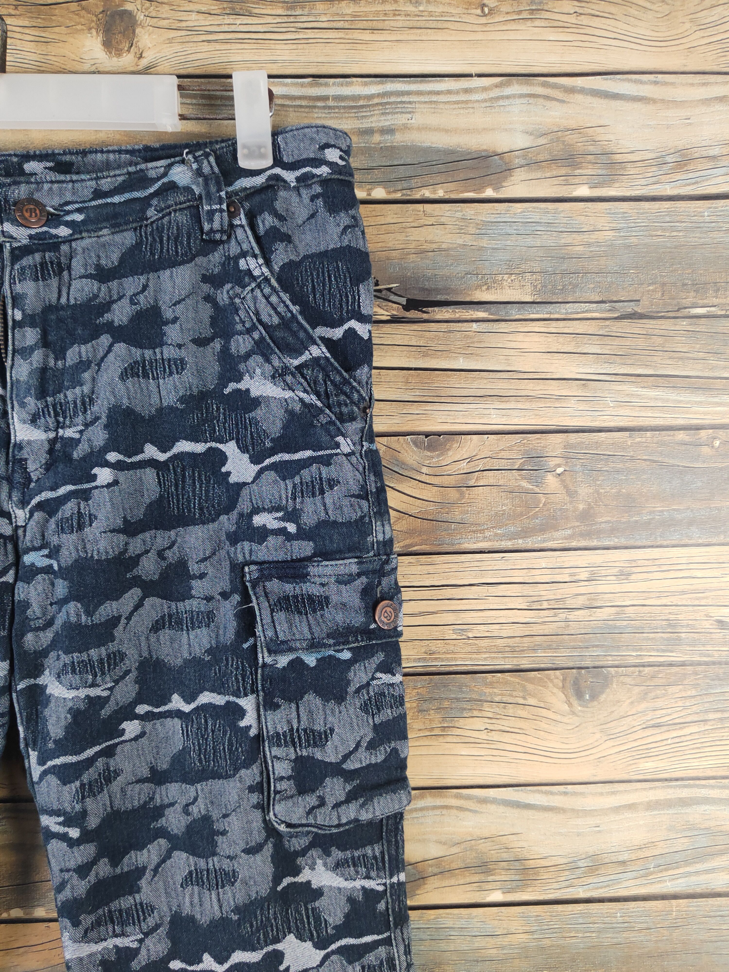Japanese Brand DL Brenda Blue Multipocket Cargo Pants #2649 Size 29" - 5 Thumbnail