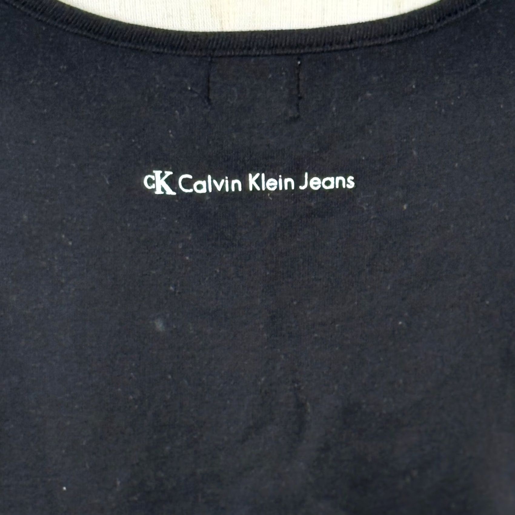 Vintage EUC Calvin Klein Tank Top Black White Ombre Dip-Dye Laser Cut Y2K Girls Womens XL Tank Top Skeptic? Size XL / US 12-14 / IT 48-50 - 5 Thumbnail