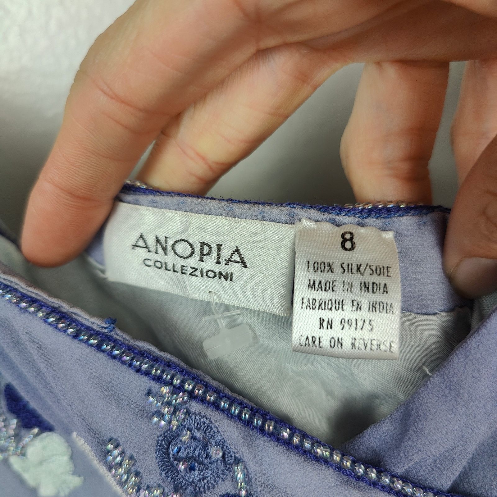 Other Vintage Y2K Anopia Collezioni Silk Ombre Dress Womens 8 Size M / US 6-8 / IT 42-44 - 10 Thumbnail