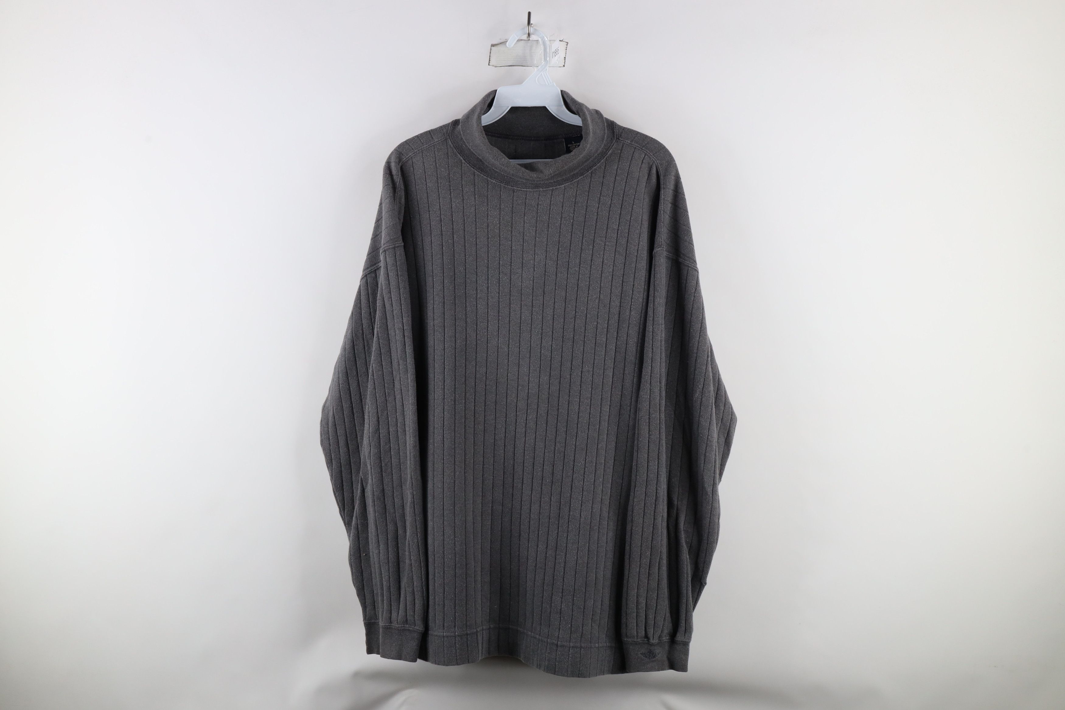 Vintage Vintage 90s Streetwear Heavyweight Ribbed Turtleneck T-Shirt Size US L / EU 52-54 / 3 - 1 Thumbnail
