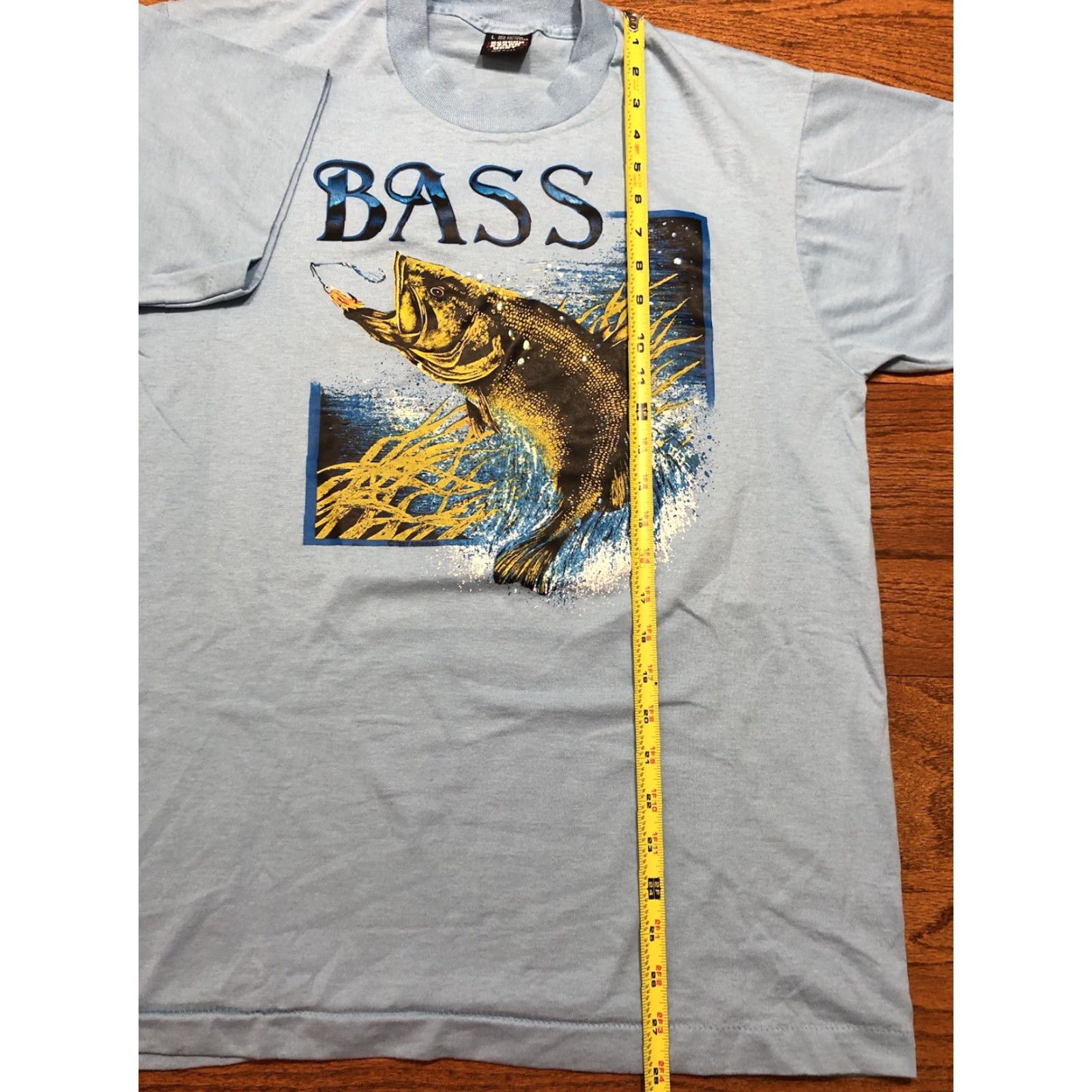 Vintage VTG Screen Stars Best Shirt Mens L Blue Graphic Print 80s 90s Fish Outdoor Fishing Bass Walleye Classic Dad Short Sleeve Crew Neck Slim Size US L / EU 52-54 / 3 - 5 Thumbnail