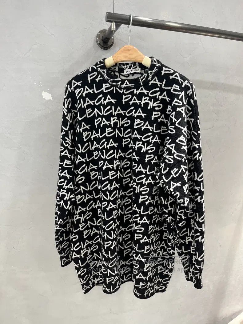 Balenciaga Balenciaga Thin Full Barrage Woolen Sweater Size US XS / EU 42 / 0 - 1 Thumbnail