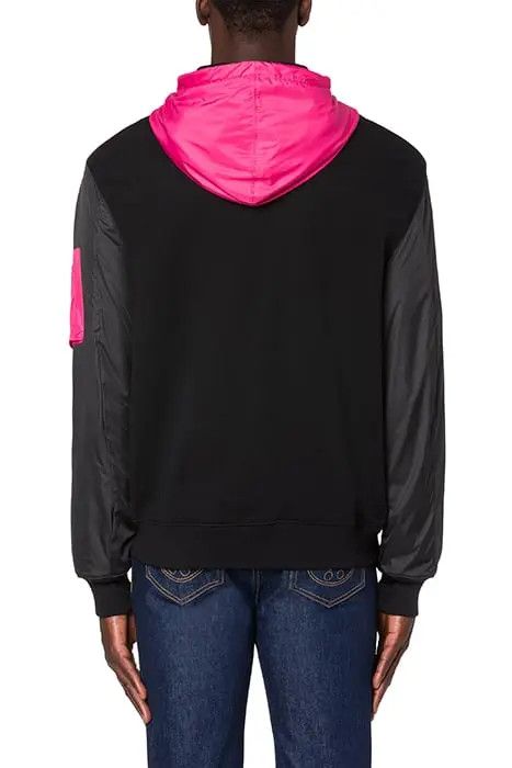 Moschino o1y0225 Logo Hoodie in Black/Pink Size US XL / EU 56 / 4 - 4 Thumbnail