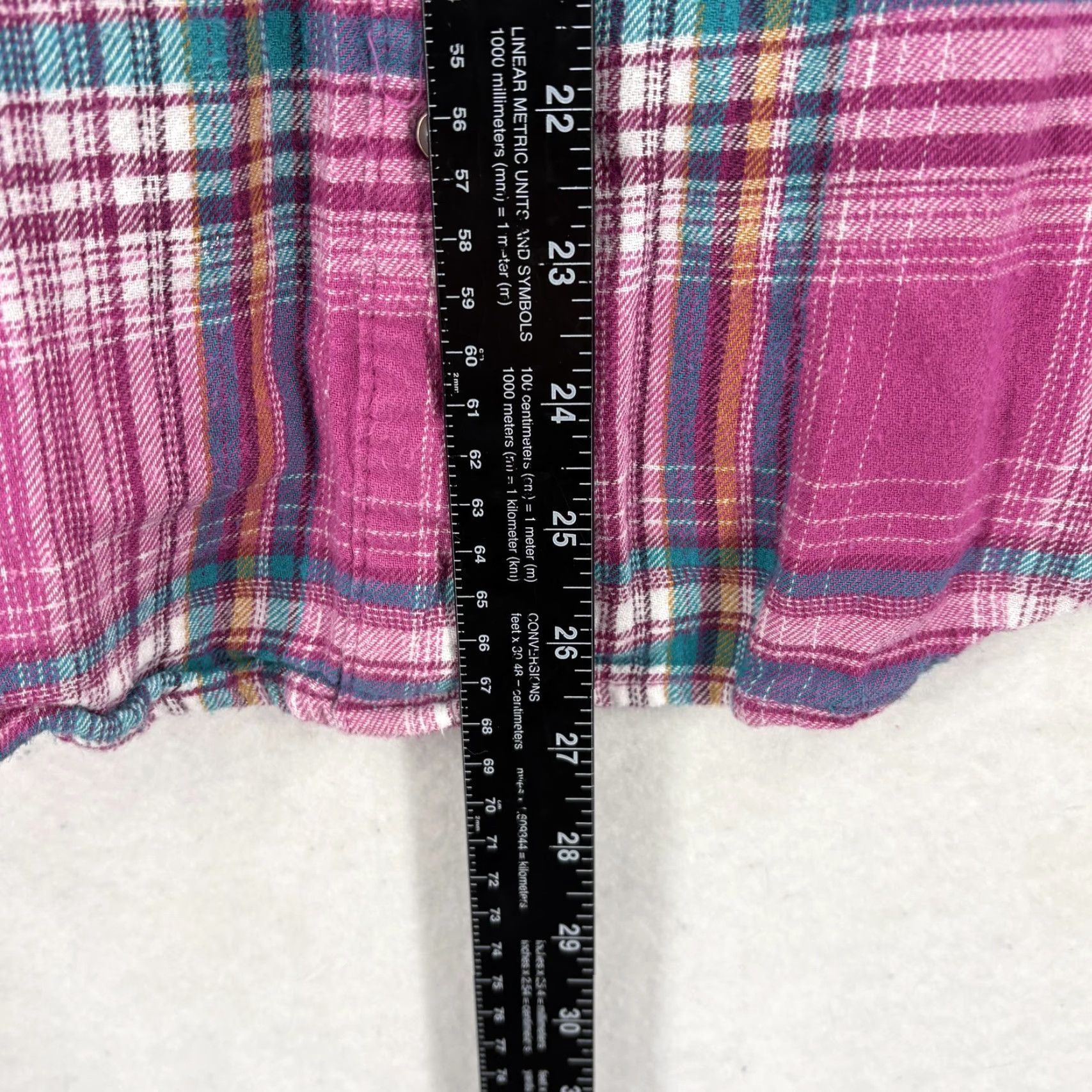 Wrangler VINTAGE Wrangler Shirt Womens 3XL Pink Plaid Flannel Pearl Snap Long Sleeve Western Y2K Size XXL / US 16-18 / IT 52-54 - 7 Thumbnail