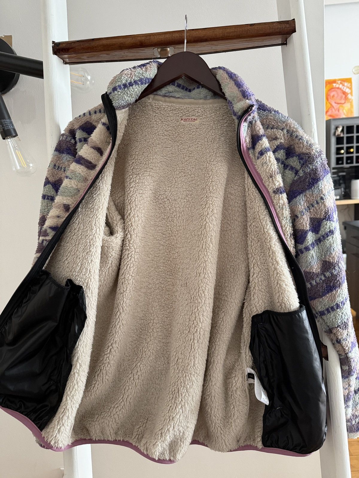 Kapital Kapital Ashland Stripe and Bone Fleece - Purple Size US S / EU 44-46 / 1 - 7 Thumbnail