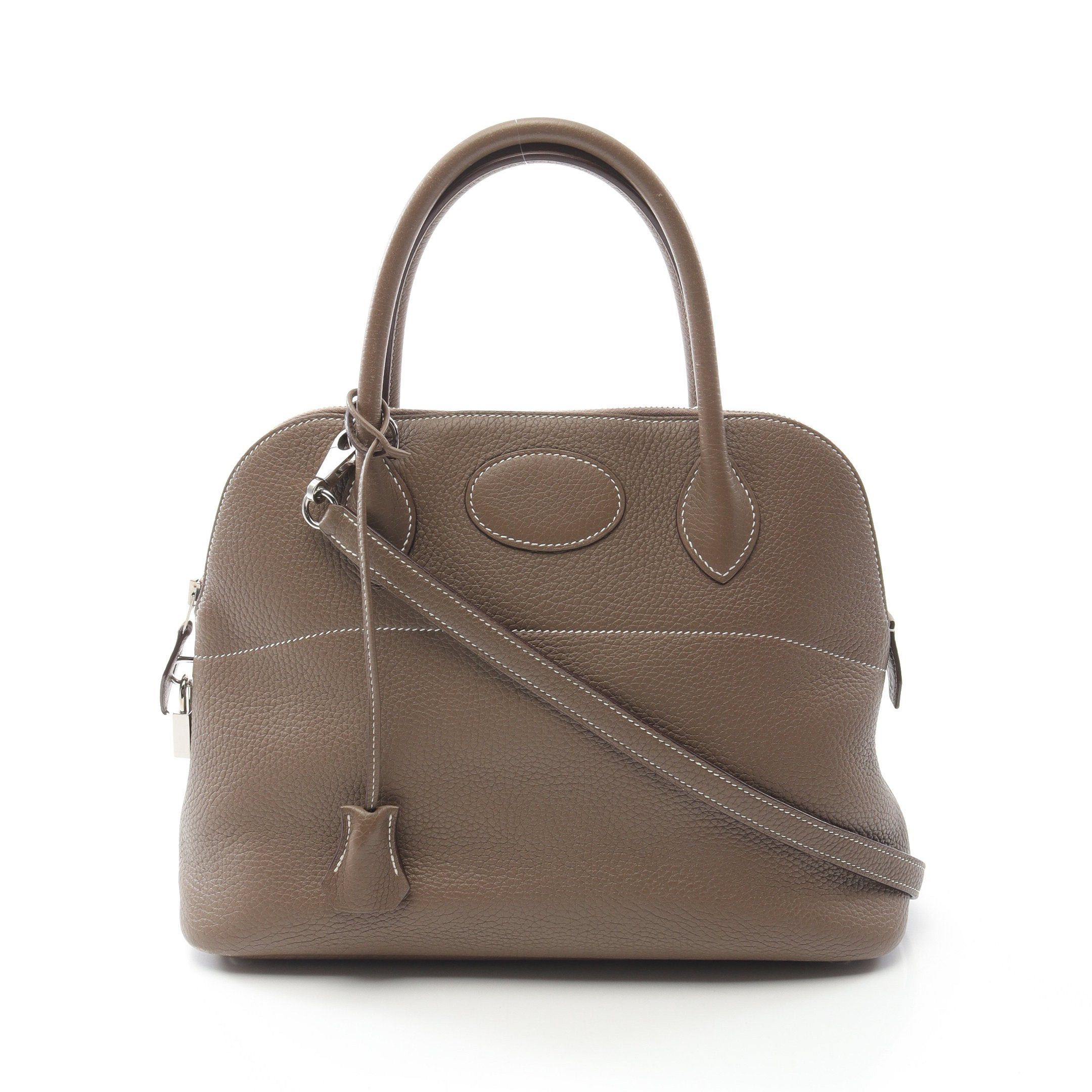 Hermes Hermes Bolide 31 Etoupe Handbag Clemence Leather Gray Brown Silver Hardware A Stamp Size ONE SIZE - 1 Thumbnail