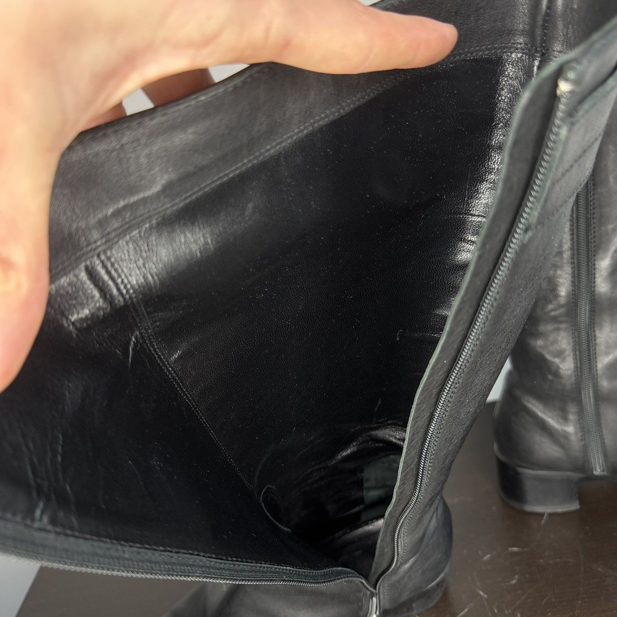 Dior Christian Dior Boots High Black Leather Size US 7 / IT 37 - 13 Thumbnail