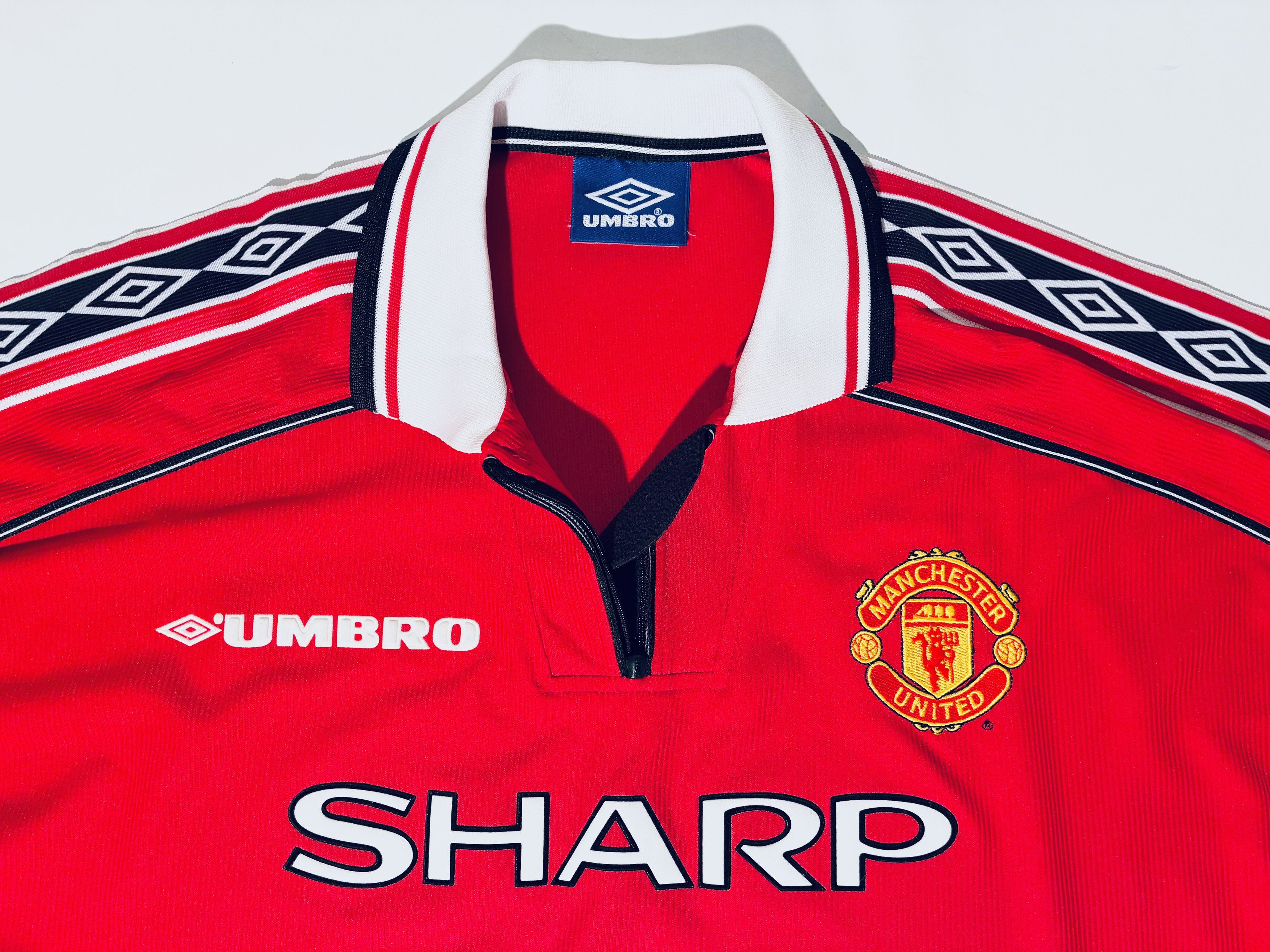 Umbro Manchester United *Cole* Home Jersey 1998 - 2000 Size US XL / EU 56 / 4 - 7 Thumbnail