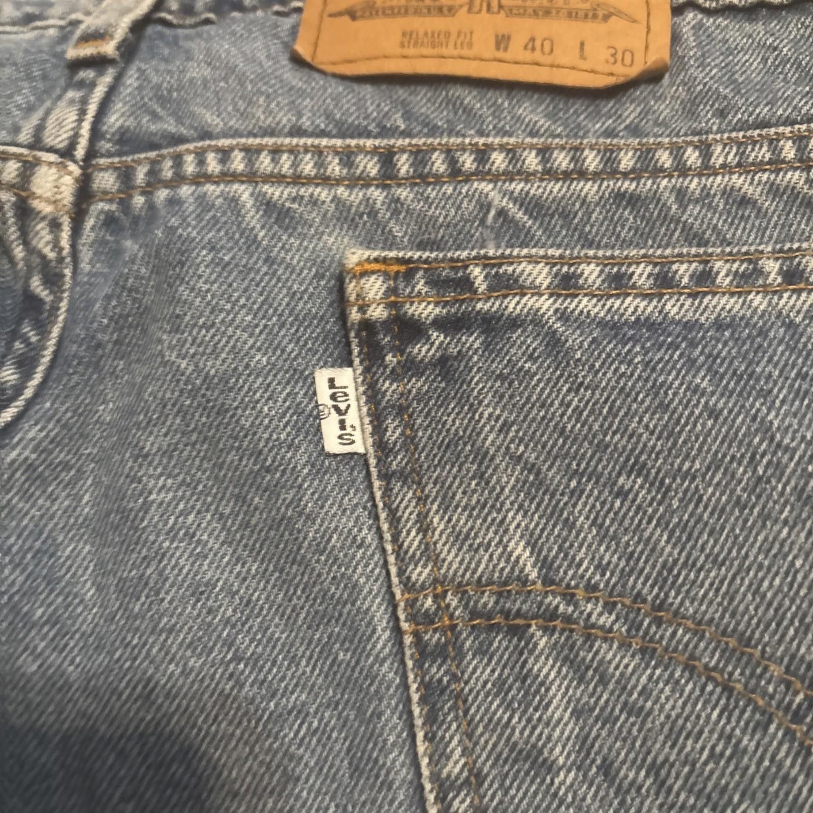 Levi's Vintage 40x30 Blank White Tab Levi Strauss 541 Fit Tan Jeans Size US 40 / EU 56 - 4 Thumbnail