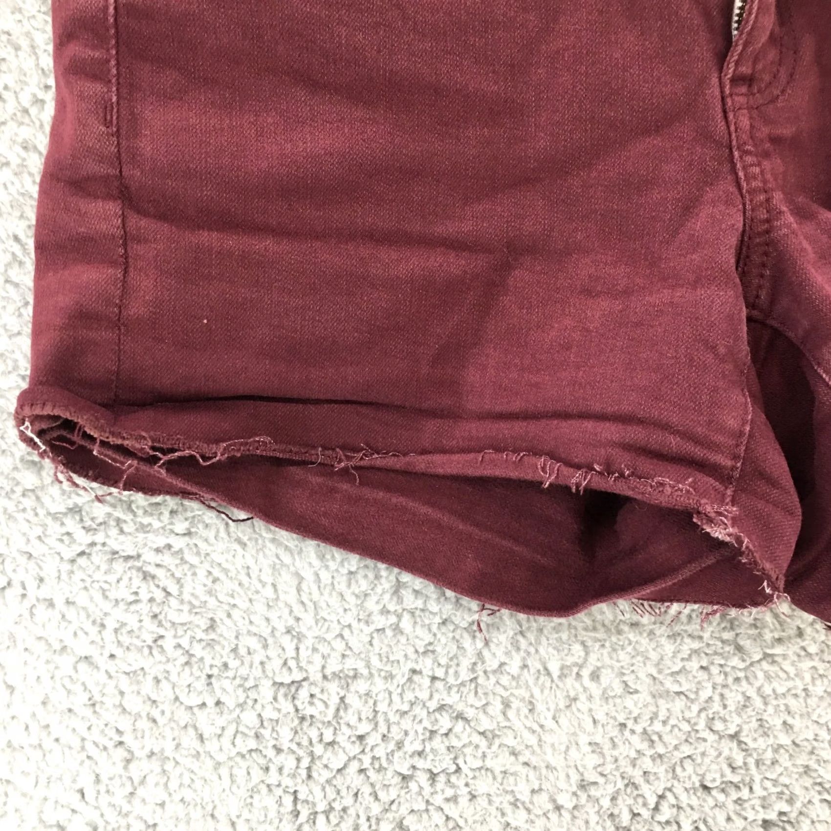 American Eagle Outfitters American Eagle Outfitters Hi Rise Shortie Shorts Womens 4 Red Stretch Cut Off Shirt Size 27" / US 4 / IT 40 - 4 Thumbnail