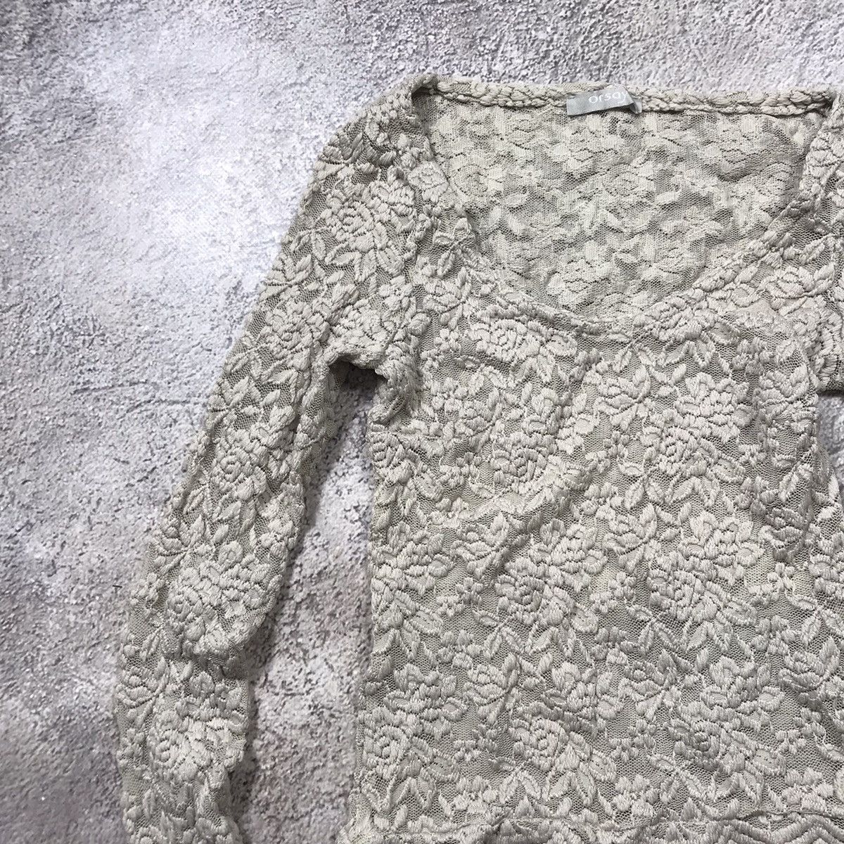Vintage Vintage Y2K Textured Mesh Blouse Avant Garde Flowered Top S Size S / US 4 / IT 40 - 3 Thumbnail