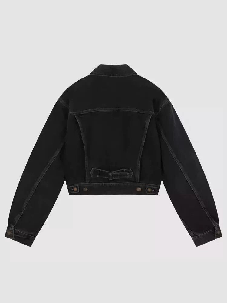 Saint Laurent paris slp テディジャケット 42 Saint Laurent Paris Saint Laurent Paris Black Denim Jackets Women