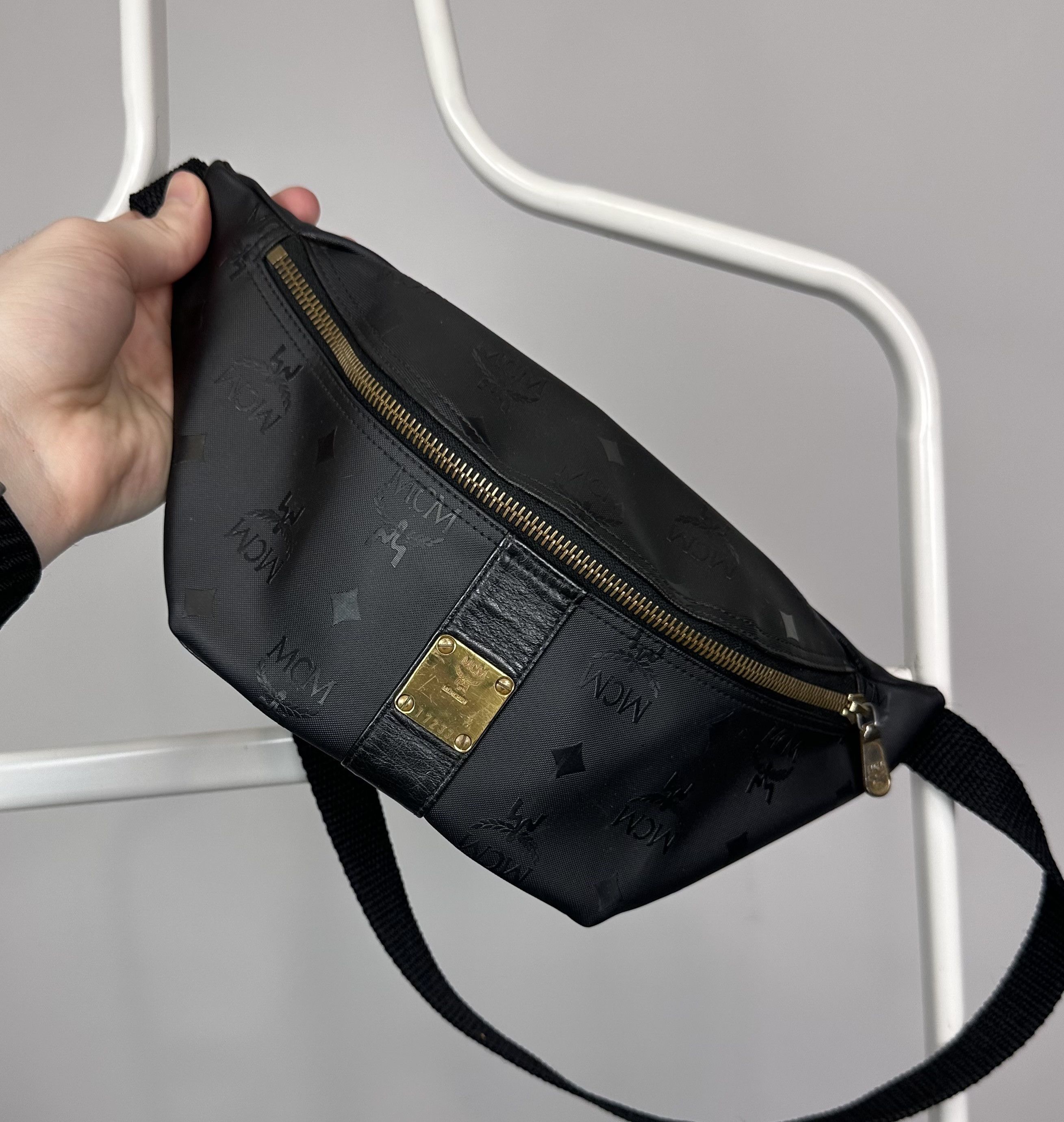 MCM Mcm waist bag multilogo black logo belt Size ONE SIZE - 1 Thumbnail