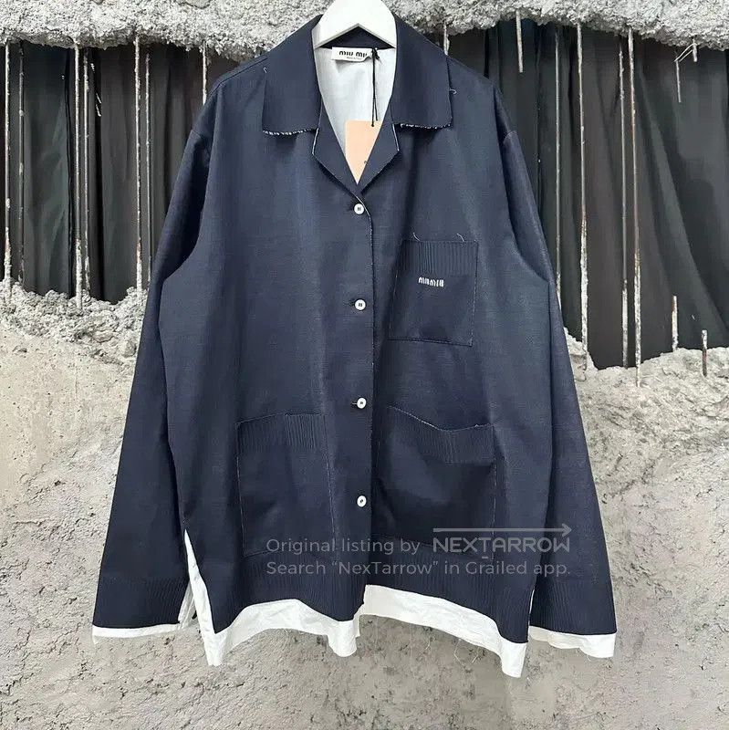 Miu Miu Miu Miu Blue Logo Women's Jacket . Size XXS / US 00 / IT 34 - 1 Thumbnail