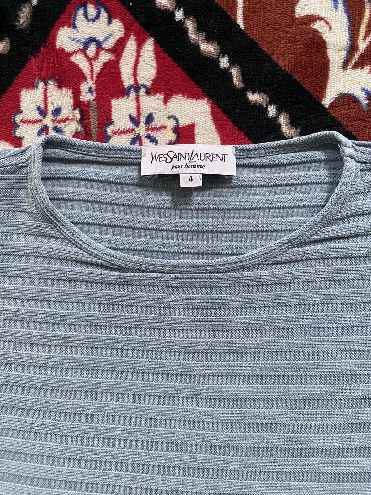 Yves Saint Laurent Vintage Ysl Pleated Tshirt Size L / US 10 / IT 46 - 1 Thumbnail
