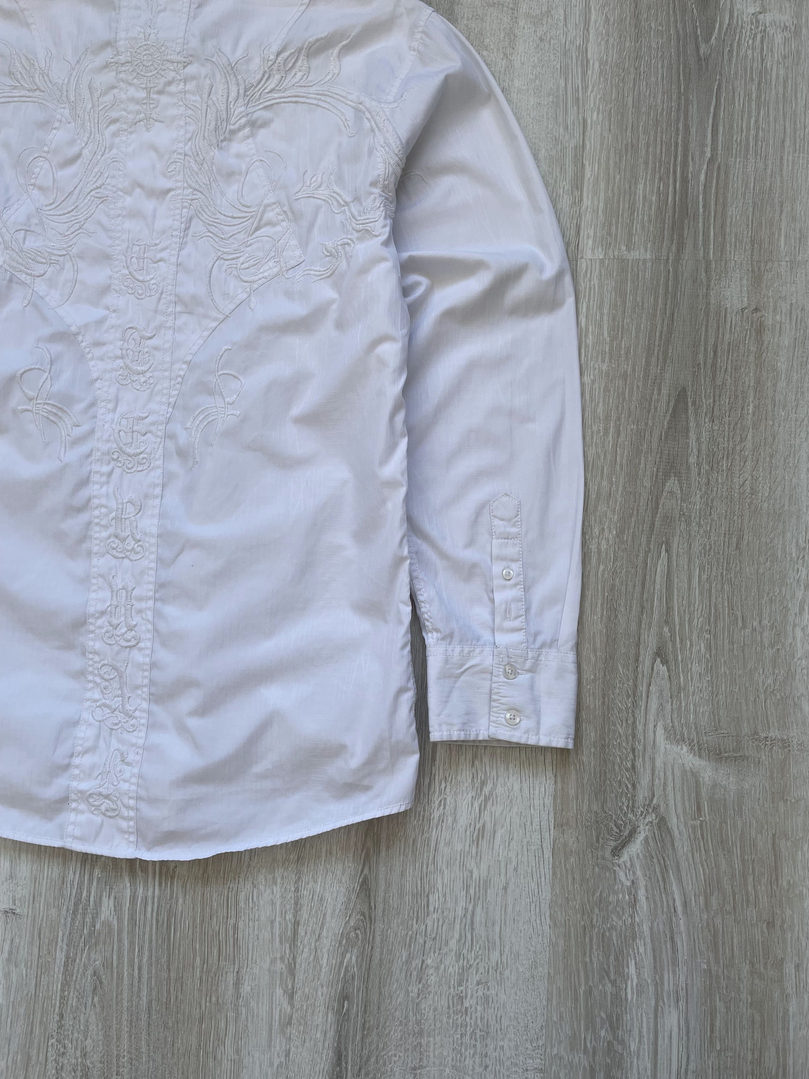 If Six Was Nine Vintage 90s Roar RAJ Dressy Tonal White Shirt Size US L / EU 52-54 / 3 - 11 Thumbnail
