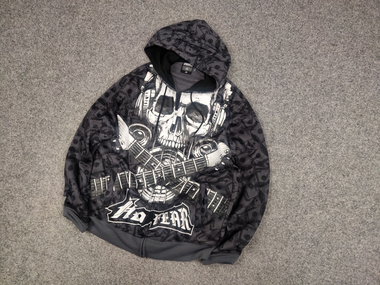 If Six Was Nine Vintage No Fear Skulls Zip Hoodie Y2K if six was nine Style Size US M / EU 48-50 / 2 - 3 Thumbnail
